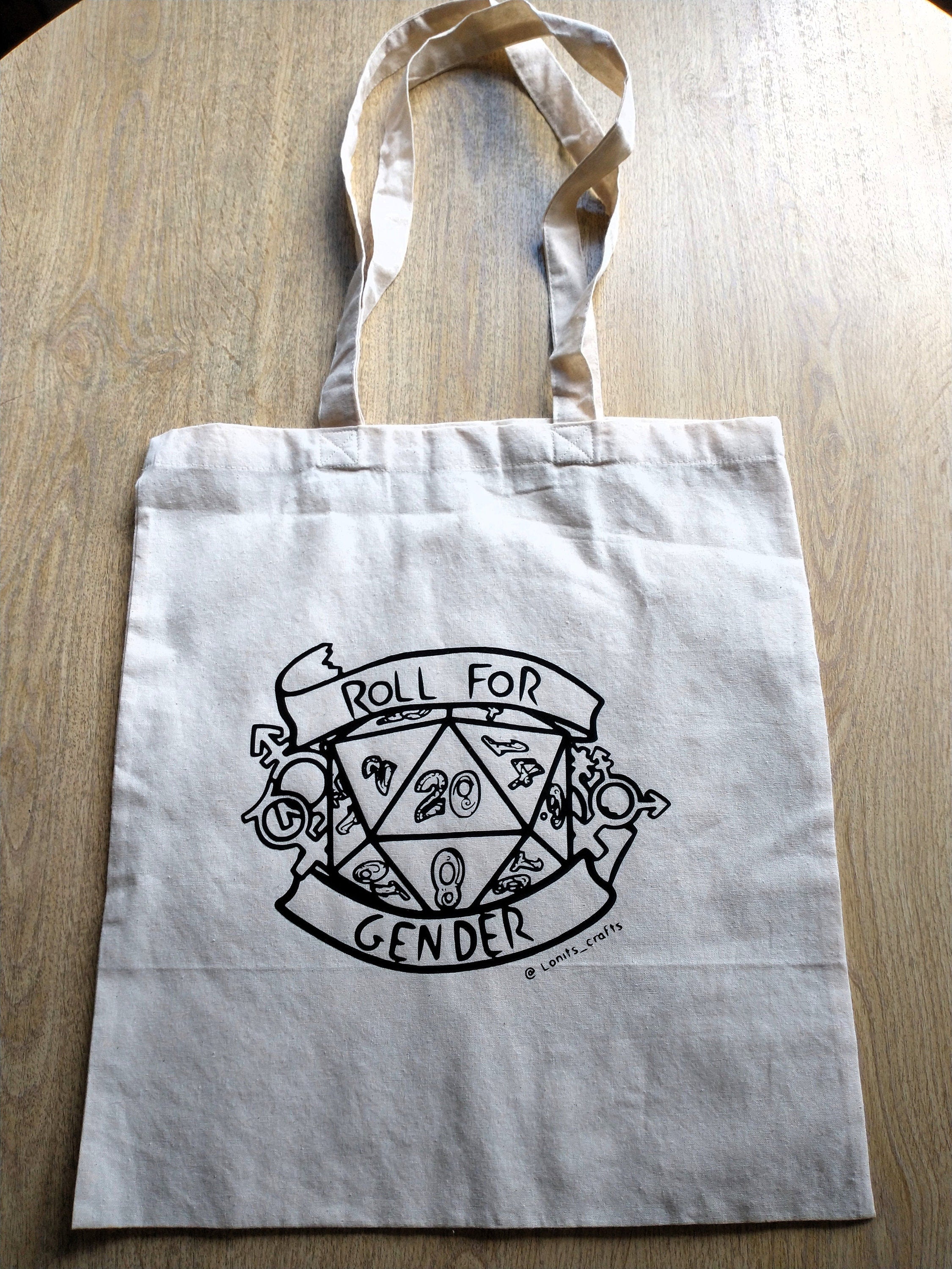 Tote bag geslacht dobbelstenen