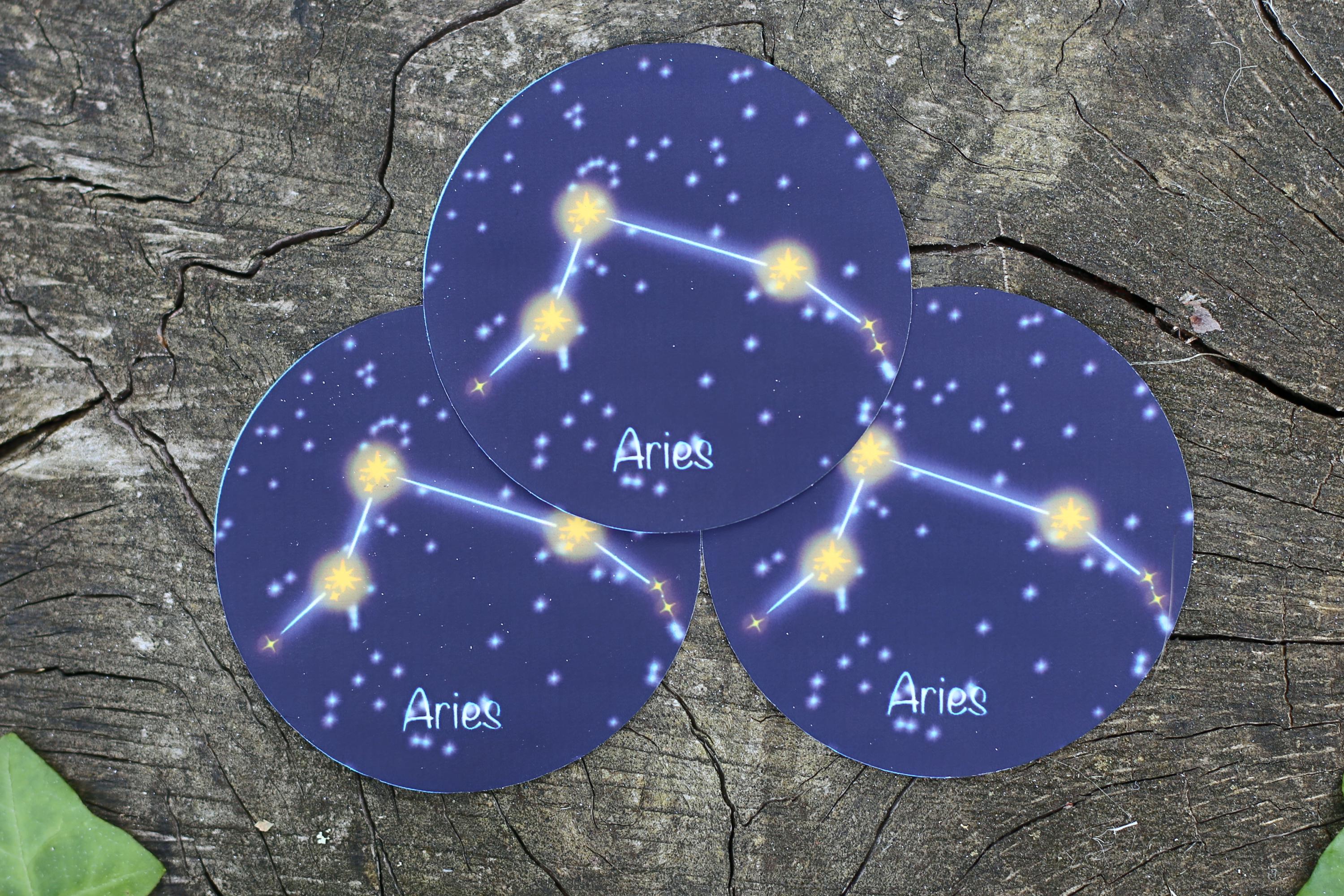 star sign constalation stickers aries