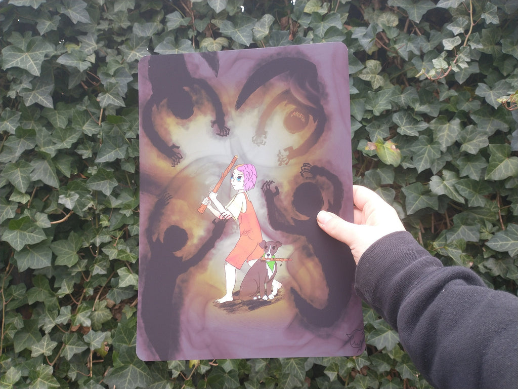 Art print fighting inner demons