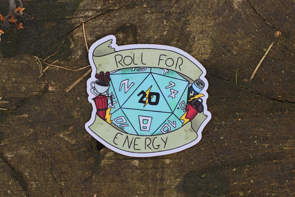 roll for energy vinyl sticker natural 1 or 20