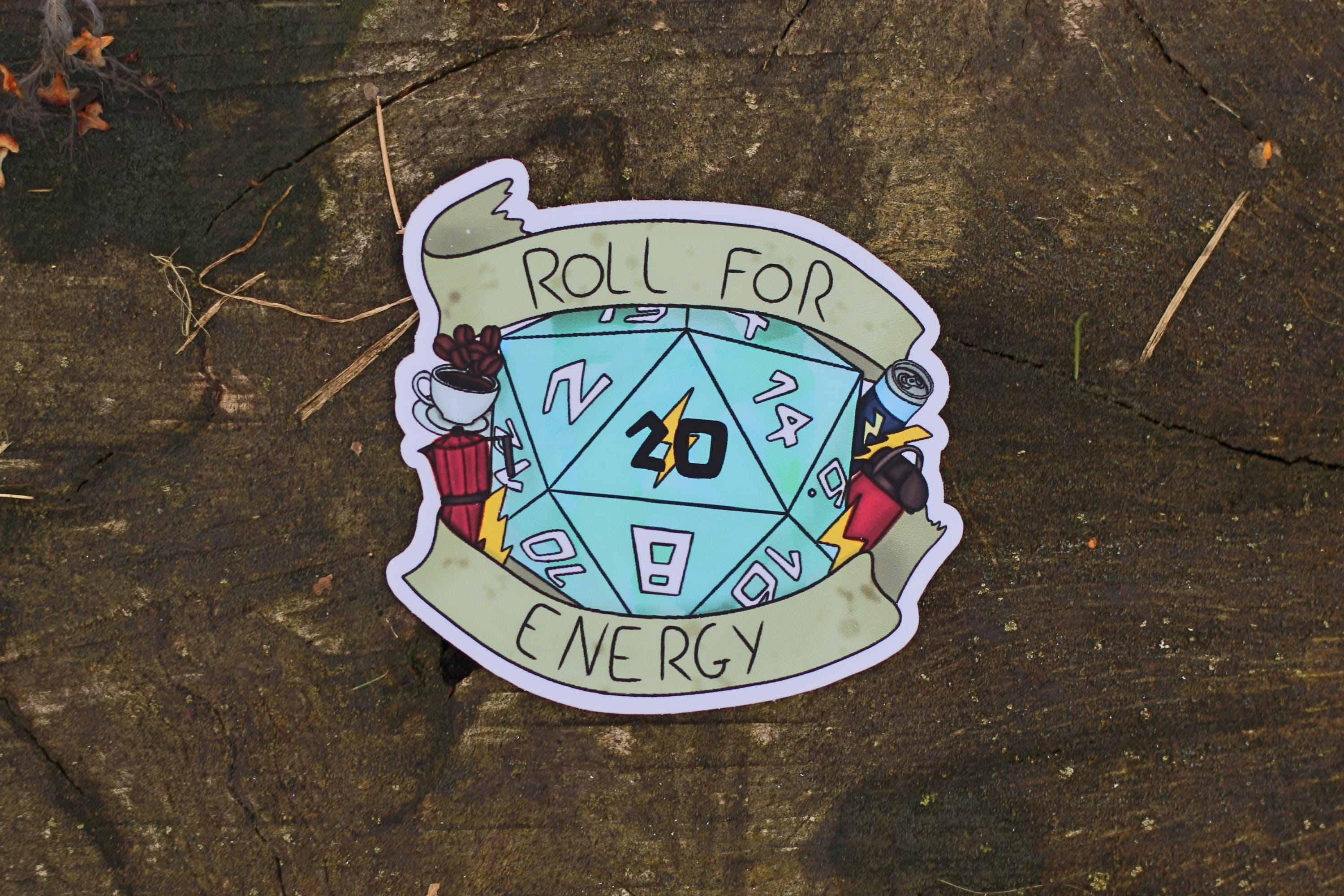 roll for energy vinyl sticker natural 1 or 20