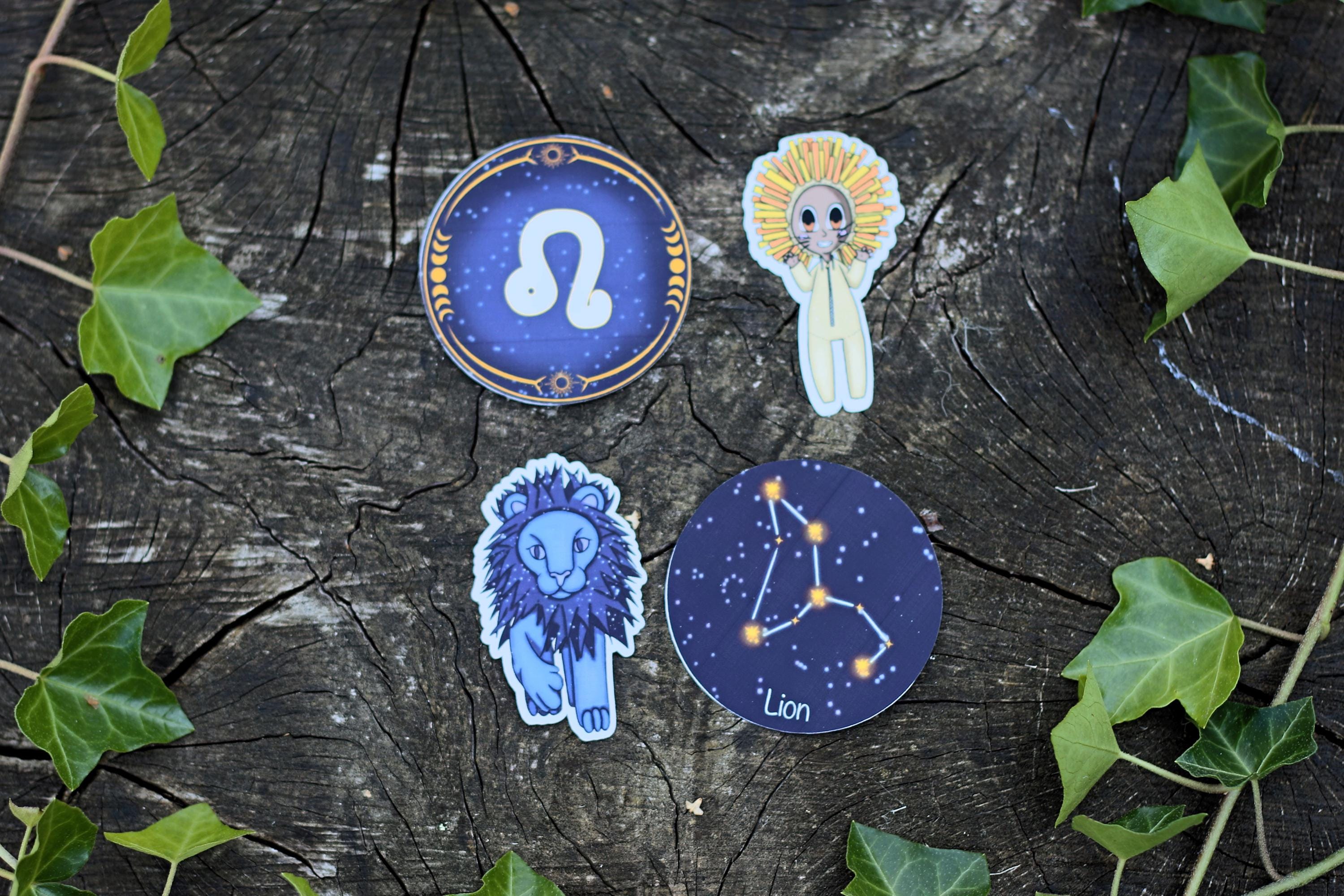 star sign constalation stickers Lion