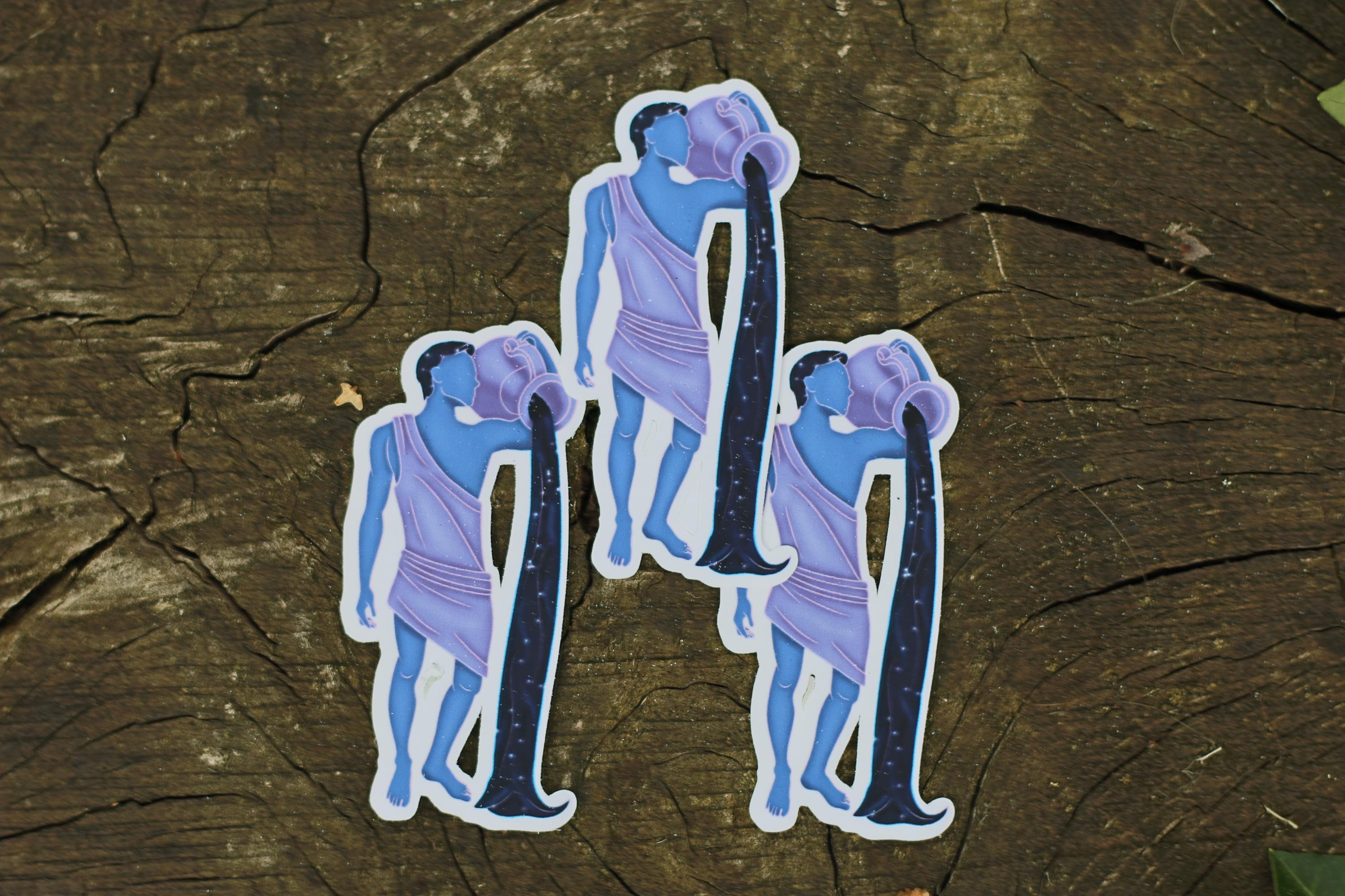 star sign constalation stickers aquarius