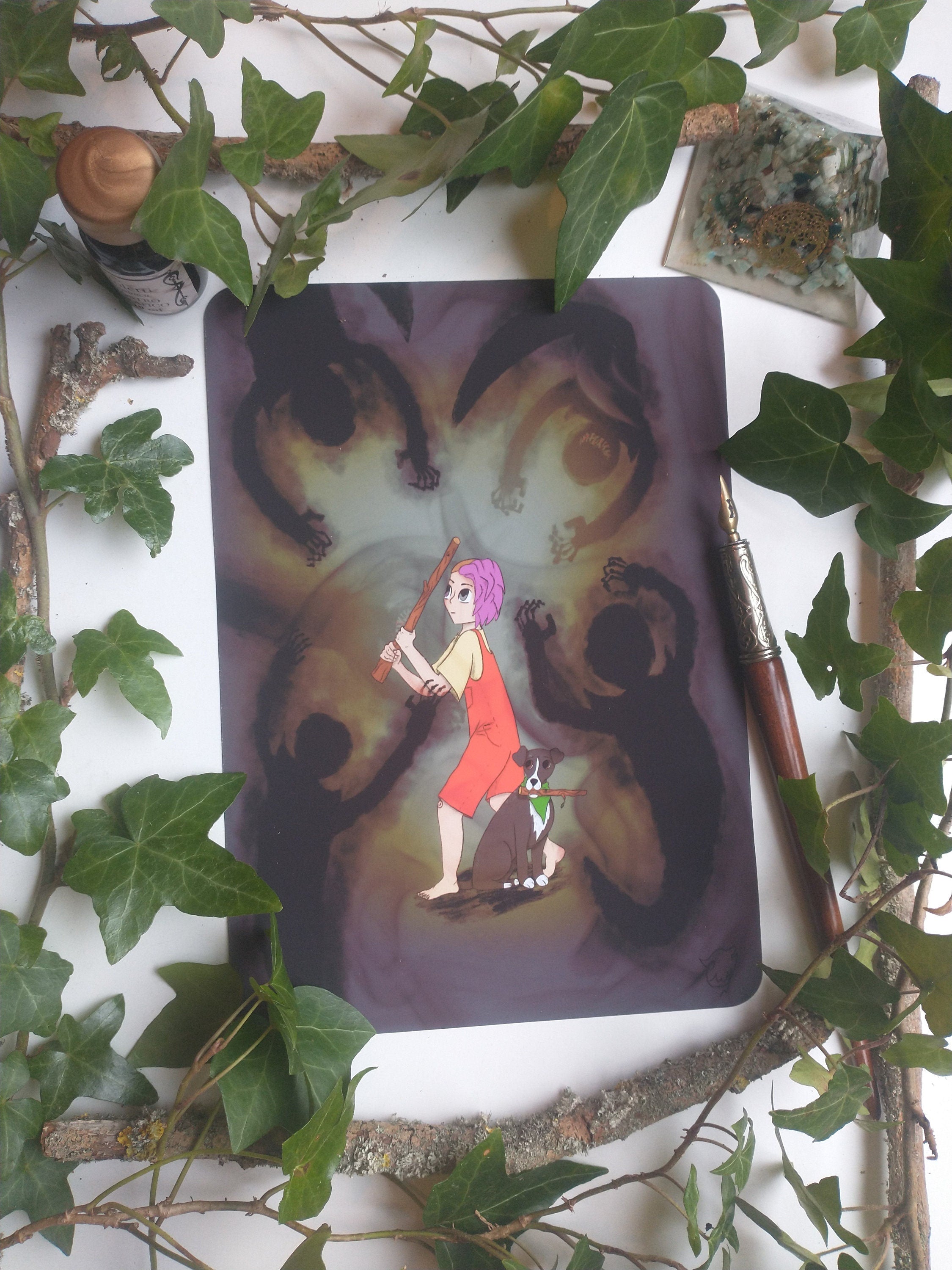 Art print fighting inner demons