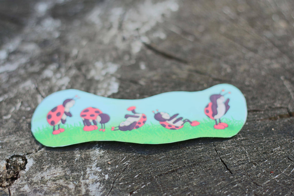 tumbling Ladybug vinyl sticker
