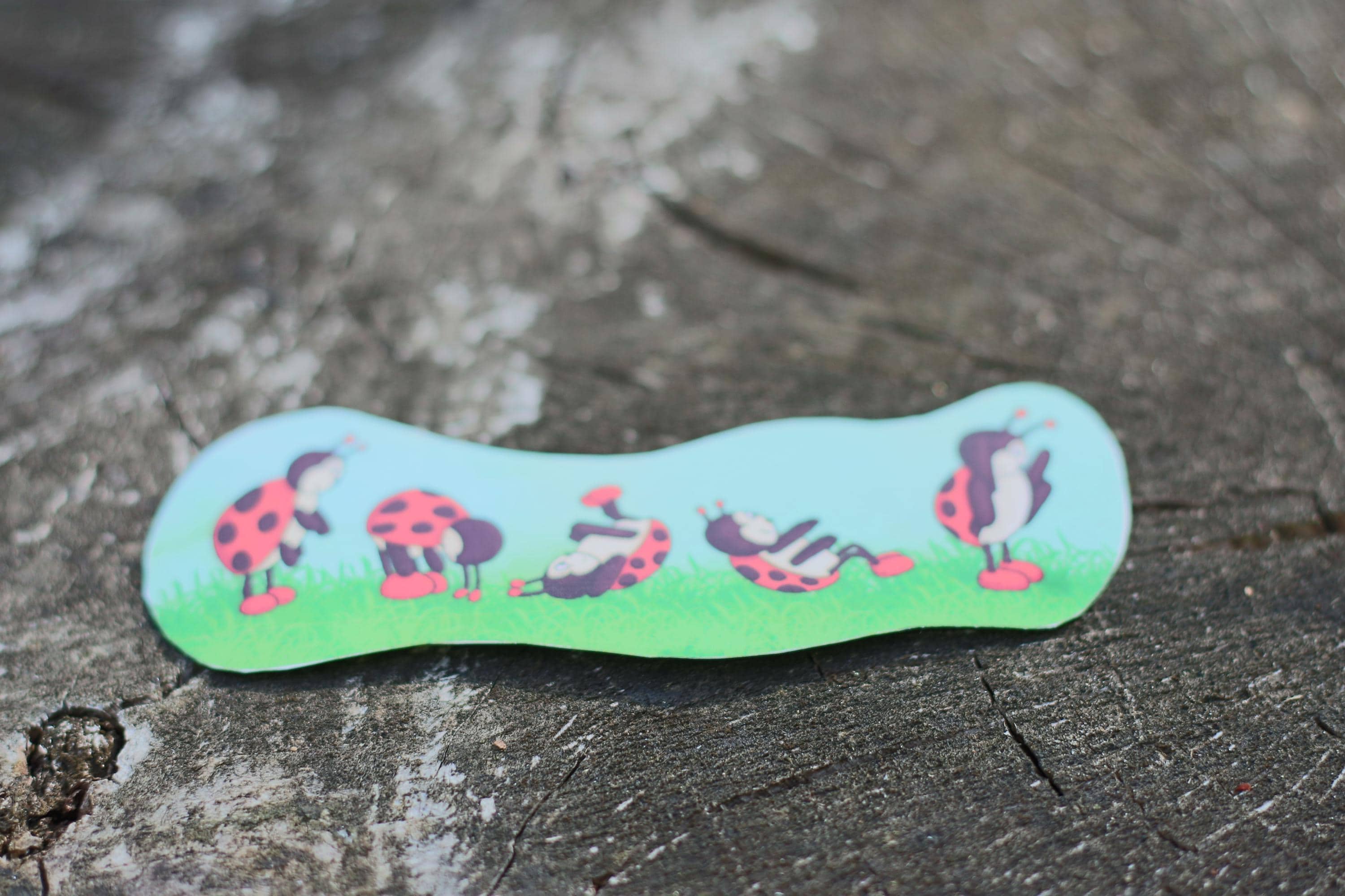 tumbling Ladybug vinyl sticker