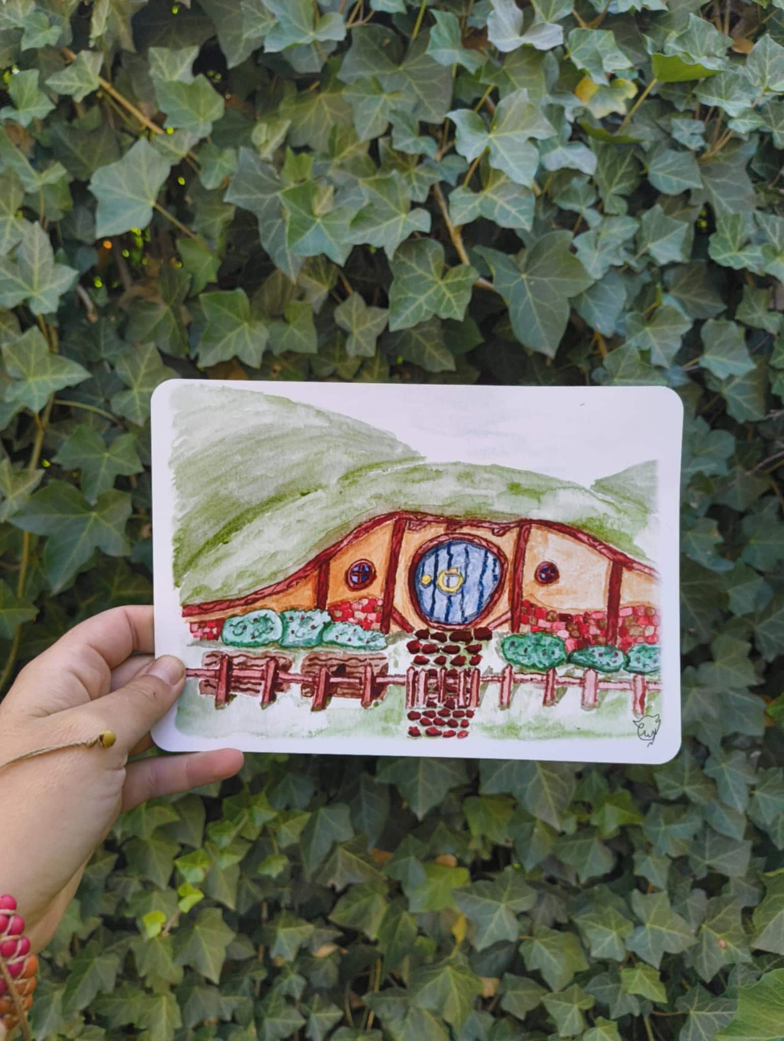 Art print hobbit hole