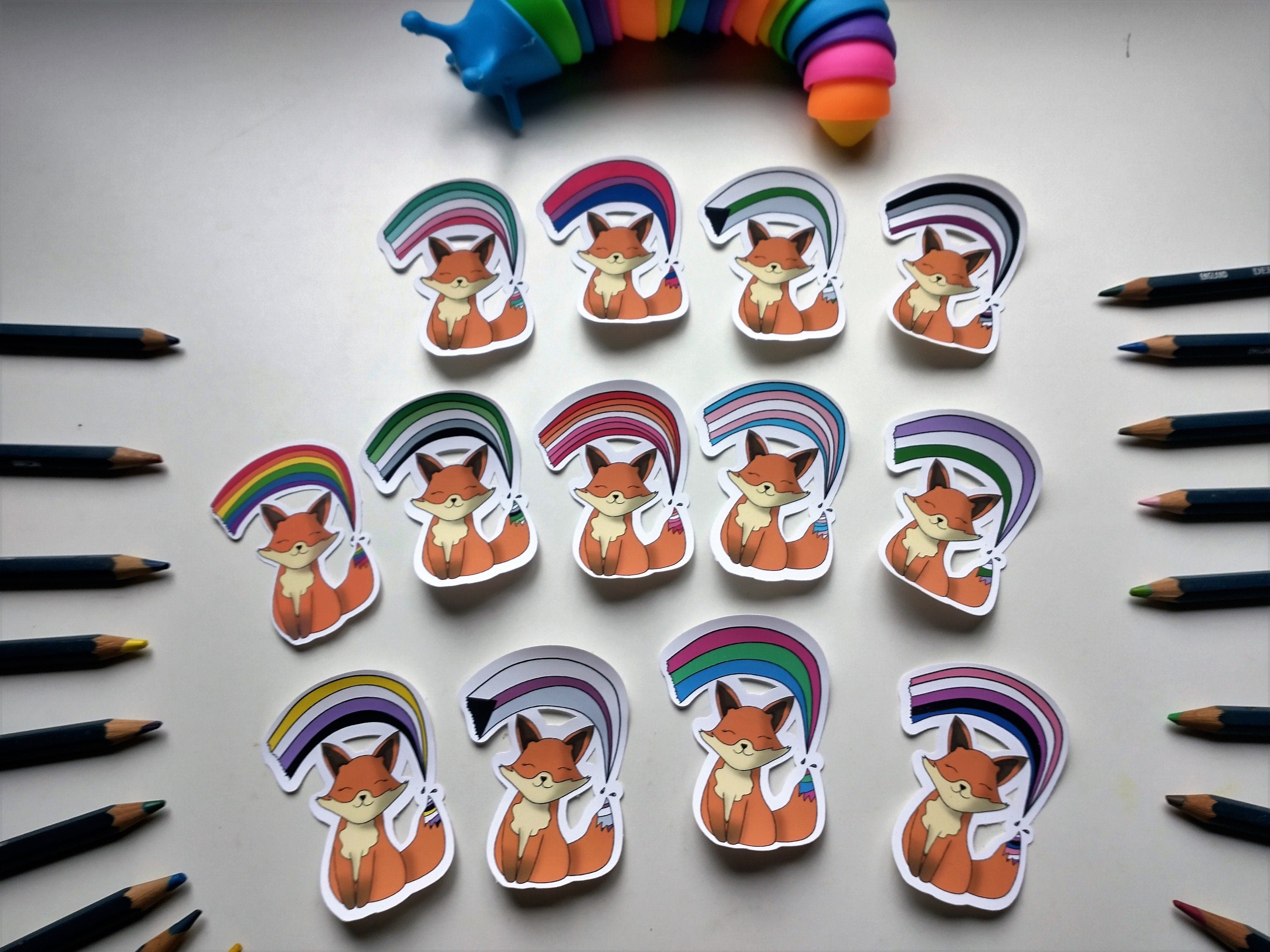 lgbtq+ pride fox-vinylsticker
