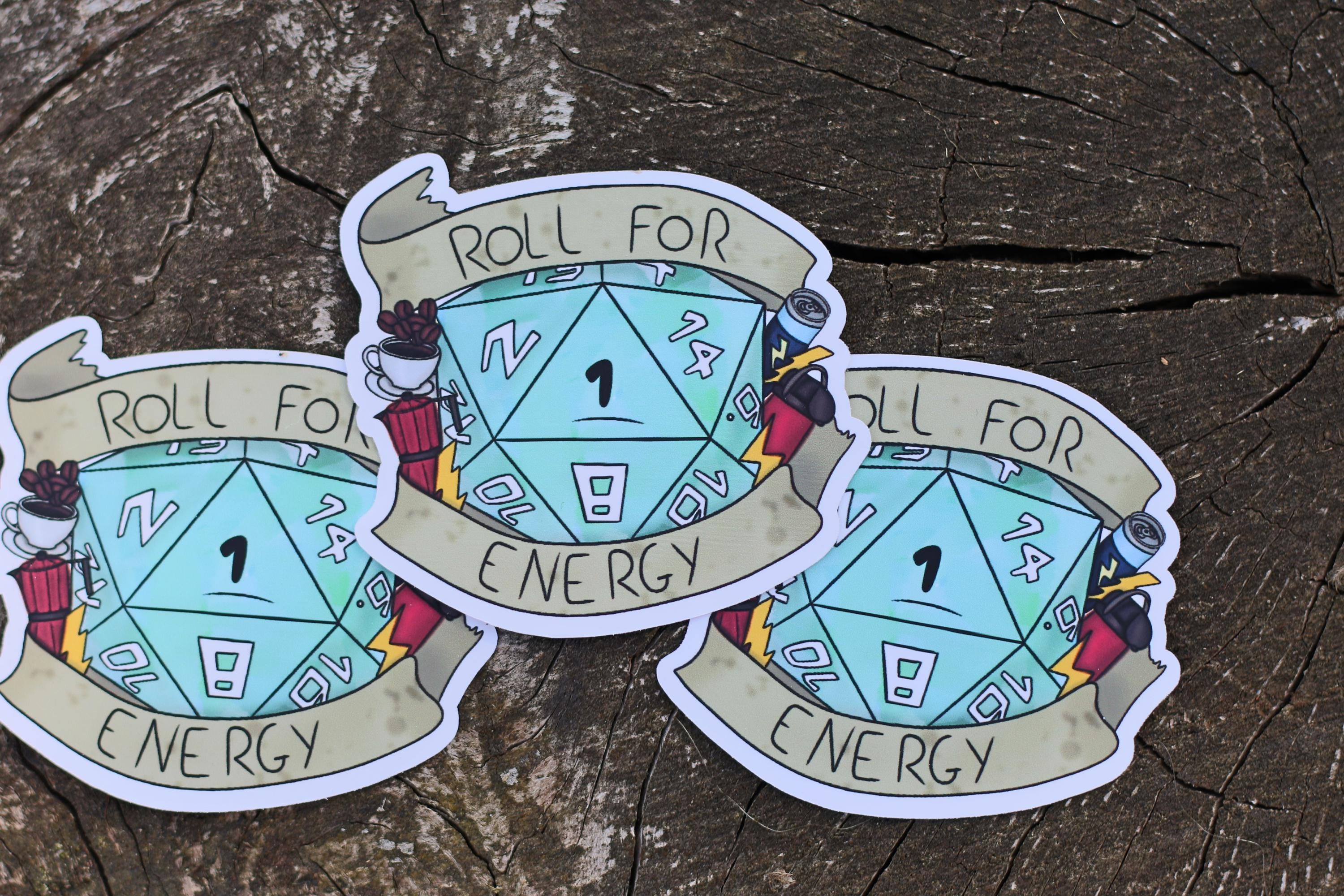 roll for energy vinyl sticker natural 1 or 20