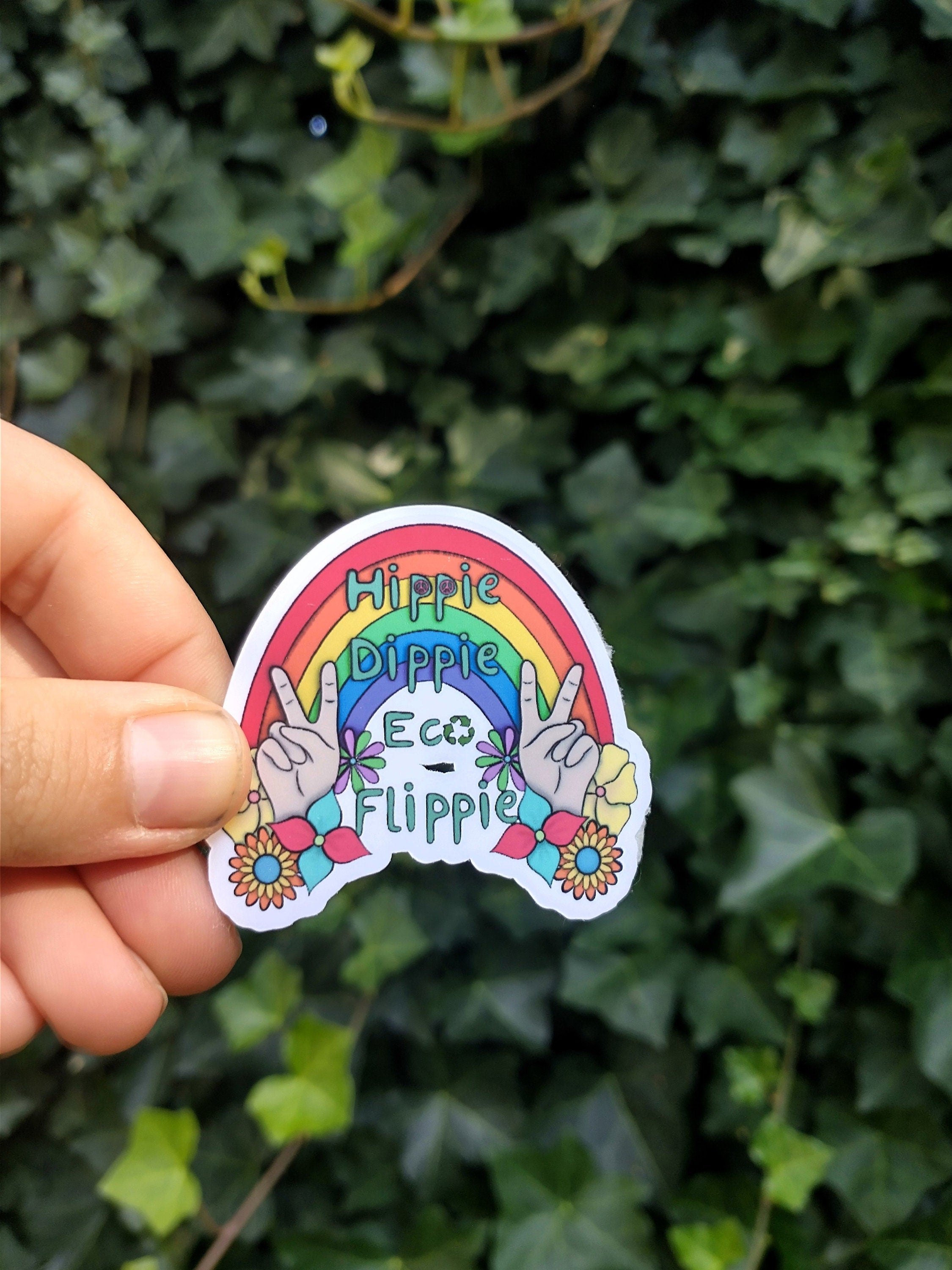 Sticker hippie dippie eco flippie