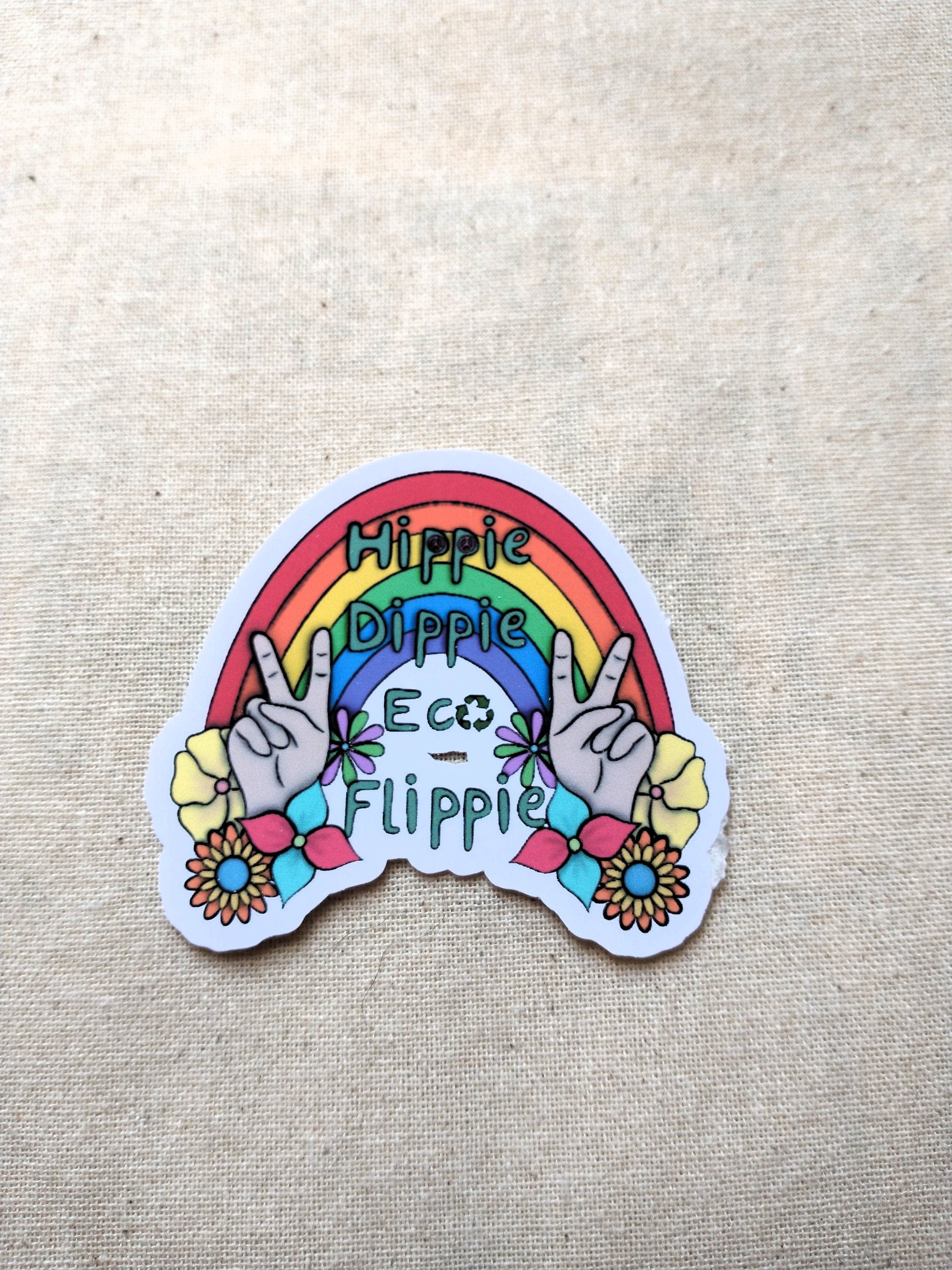 Sticker hippie dippie eco flippie