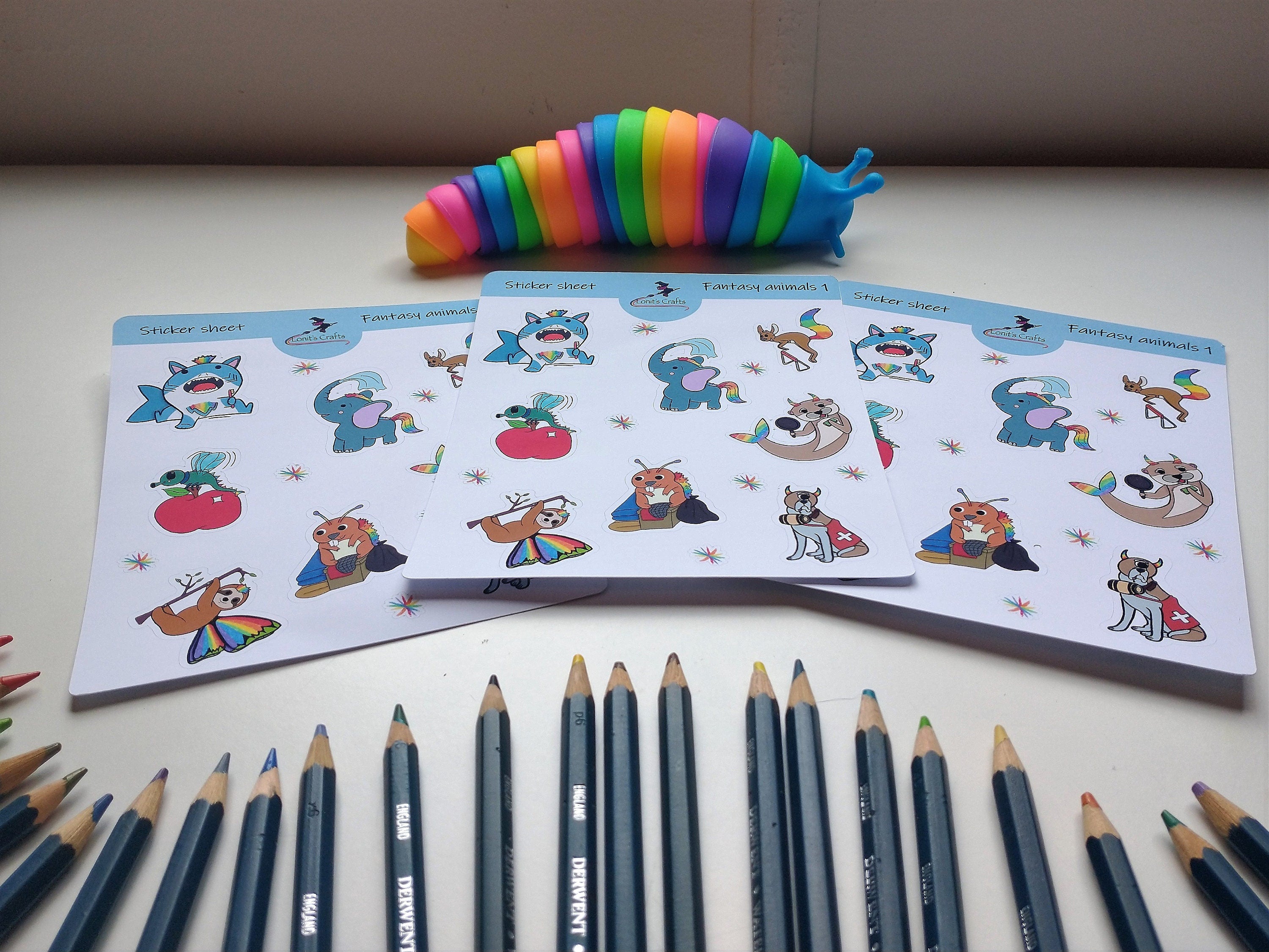 Stickersheet fantasy animals 1