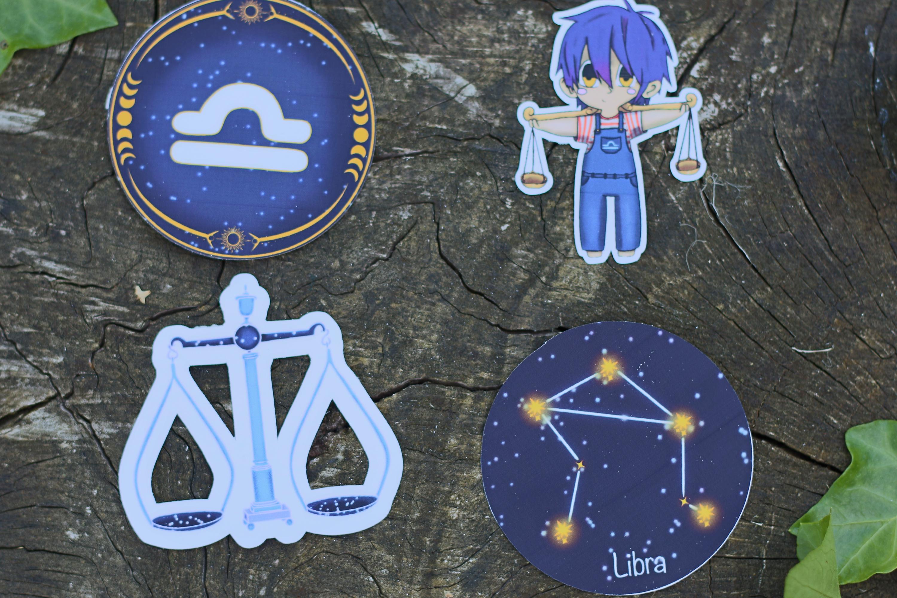 star sign constalation stickers libra