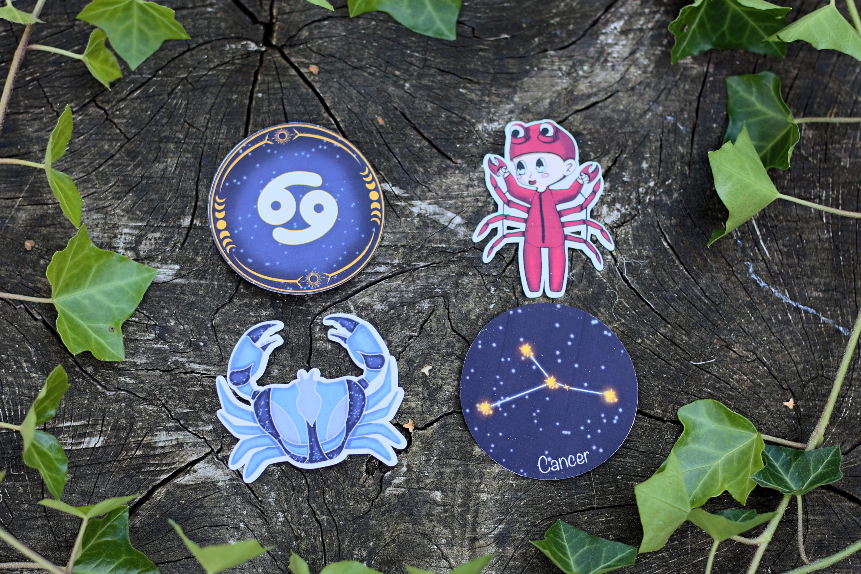 star sign constalation stickers cancer