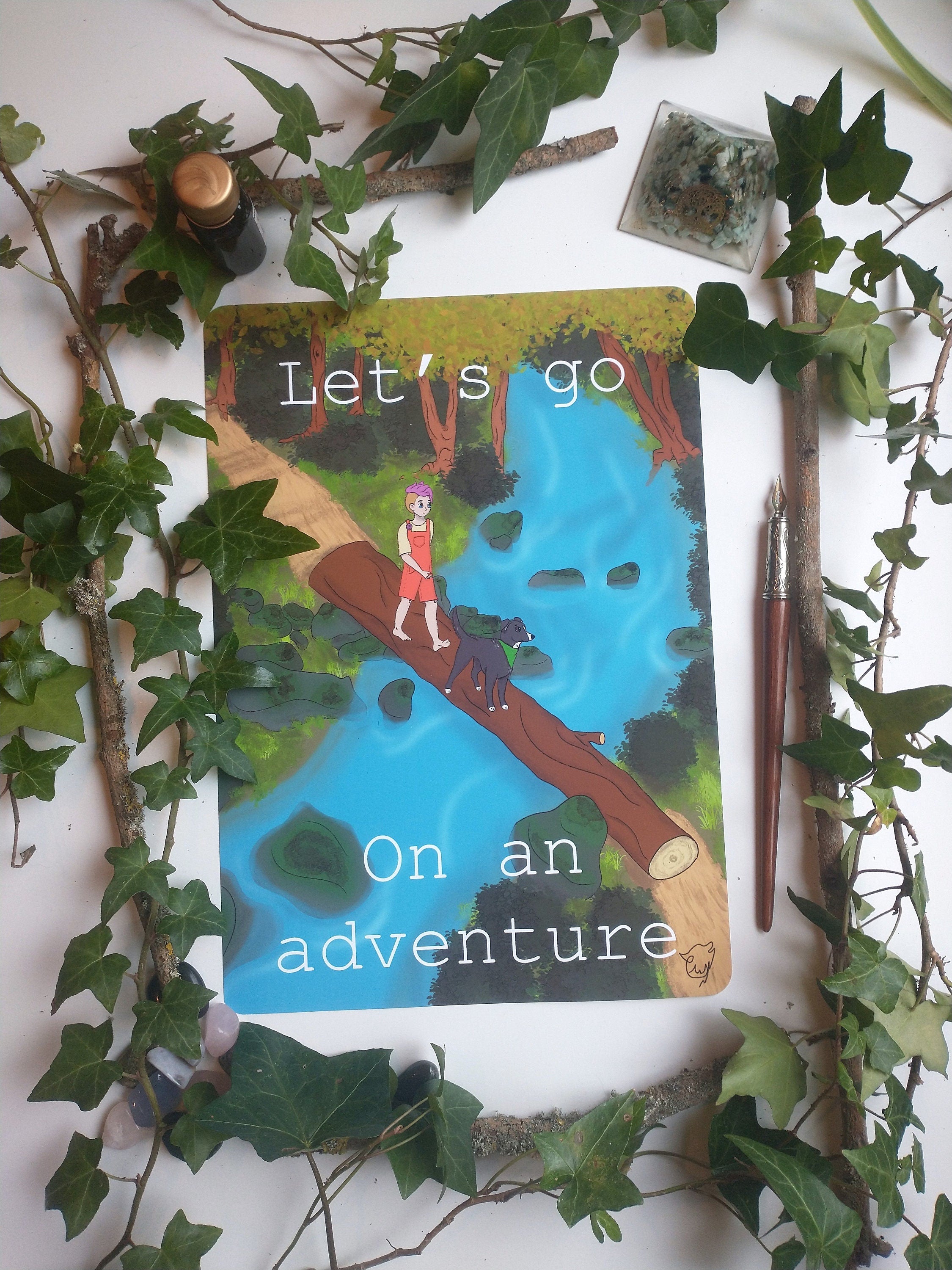 Art print let's go on an adventure