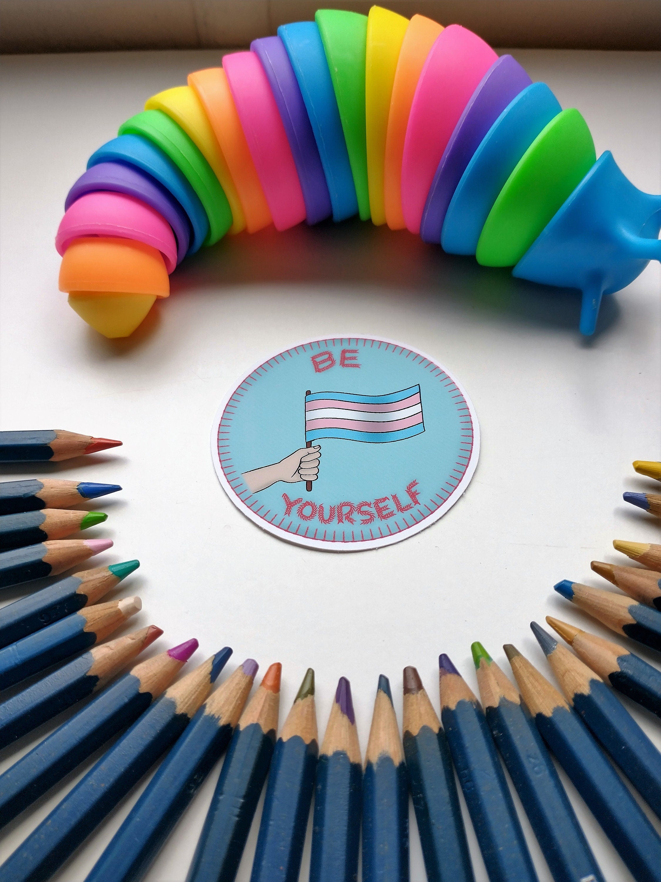 be yourself badge vinyl sticker