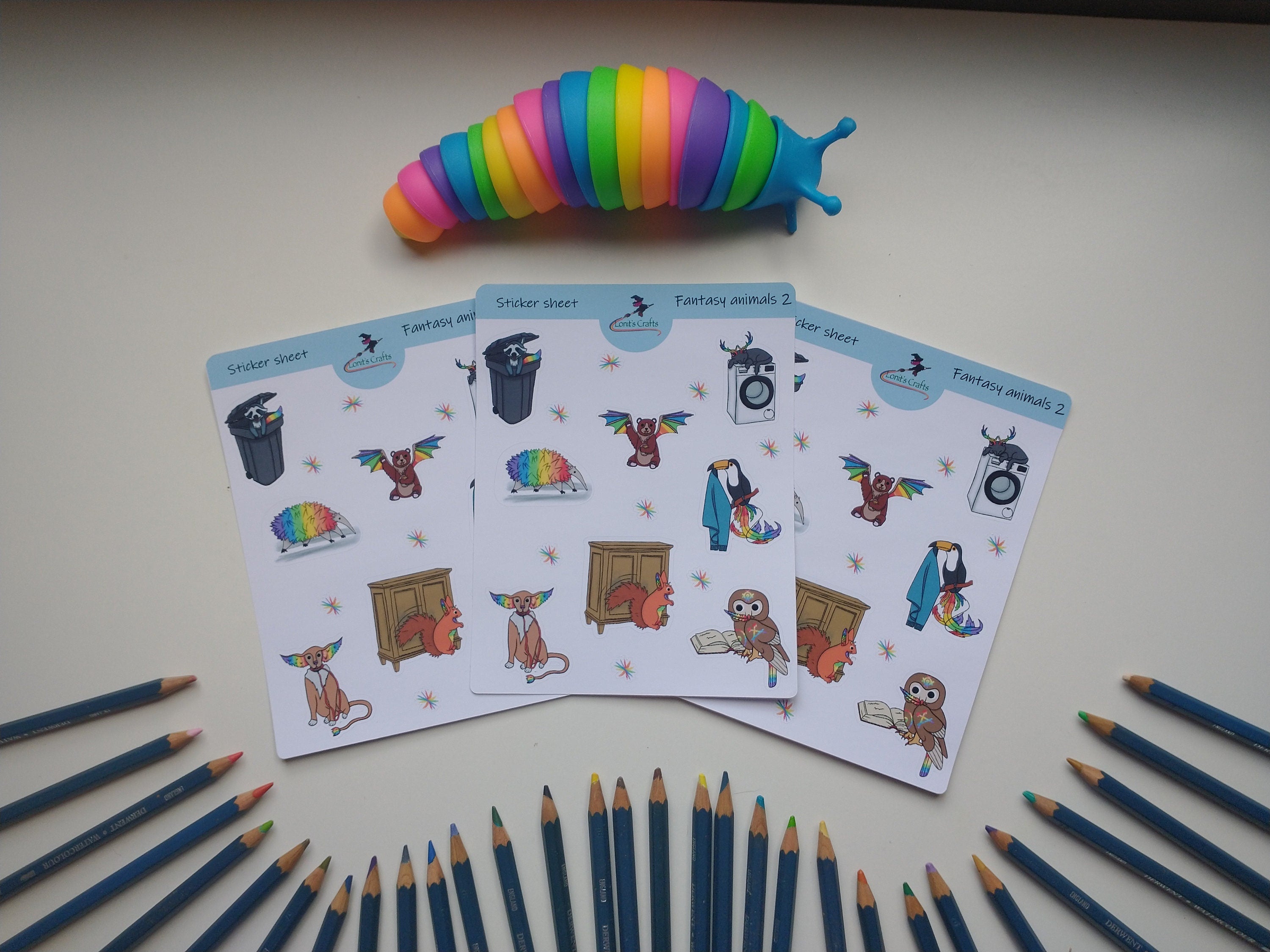 Stickersheet fantasy animals 2