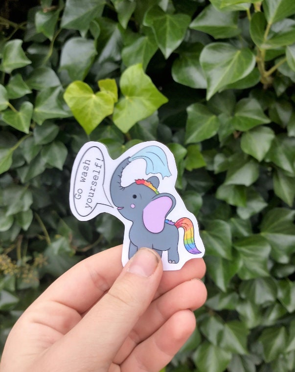 Selfcare magnet start moving kangaroo, wash elephant and washing machine cat
