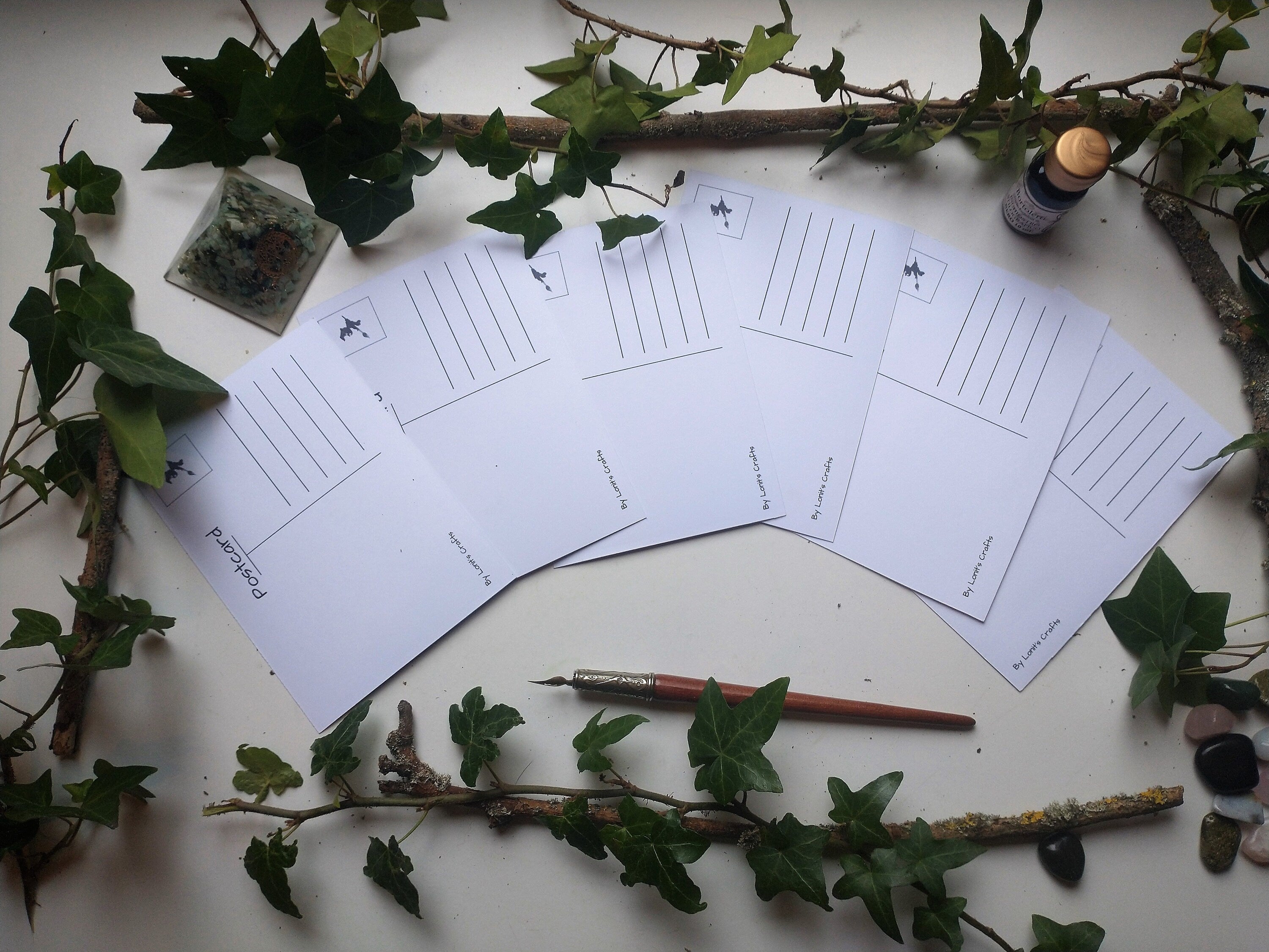 bundle of postcards