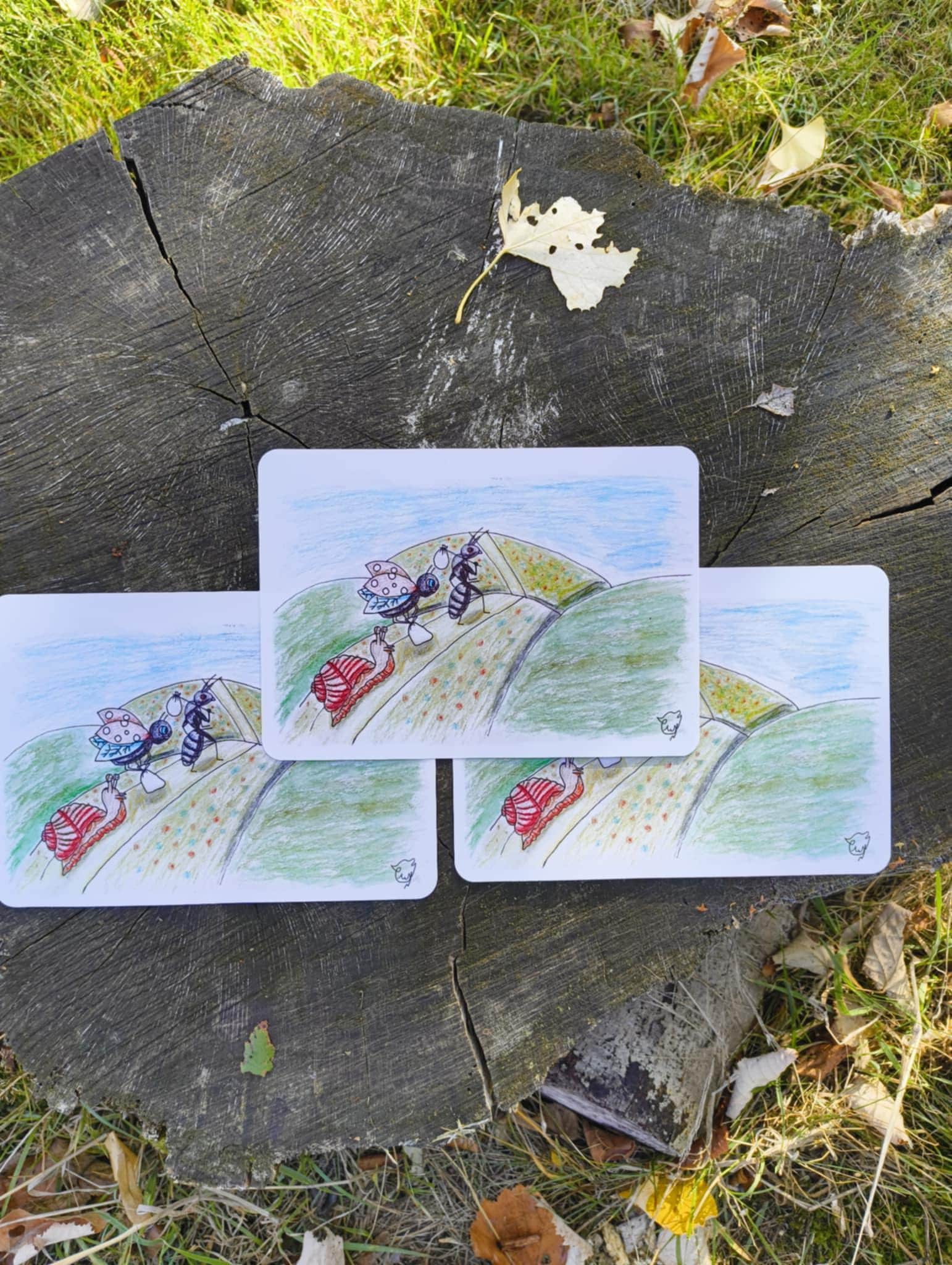 Art print insect procession