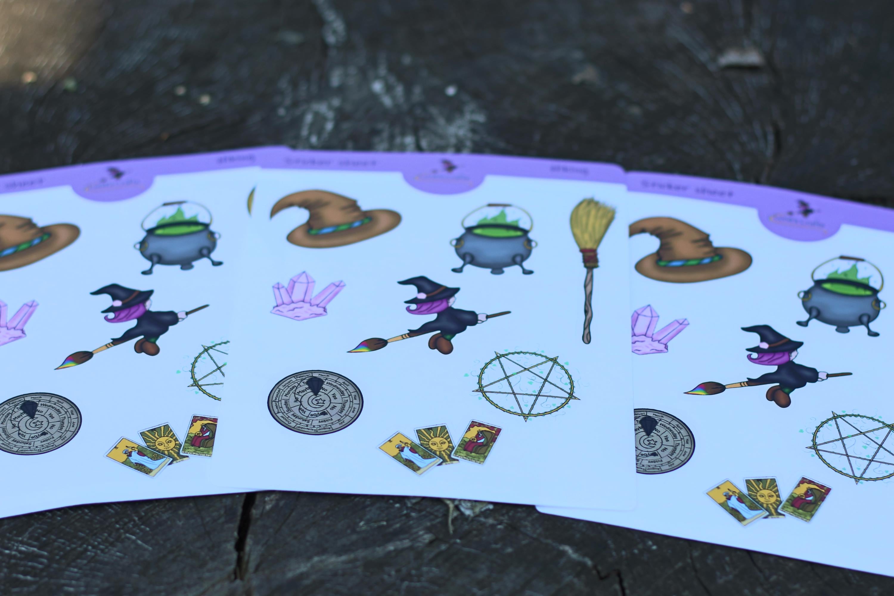 Stickersheet witch