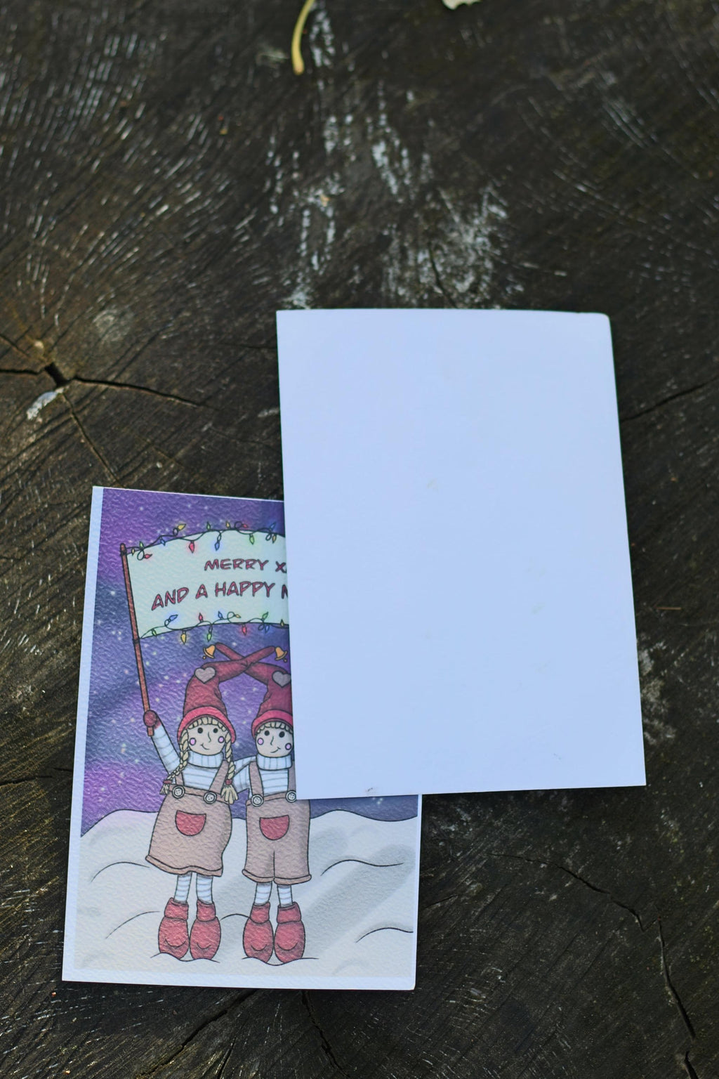 Christmas / new year postcard gnomes