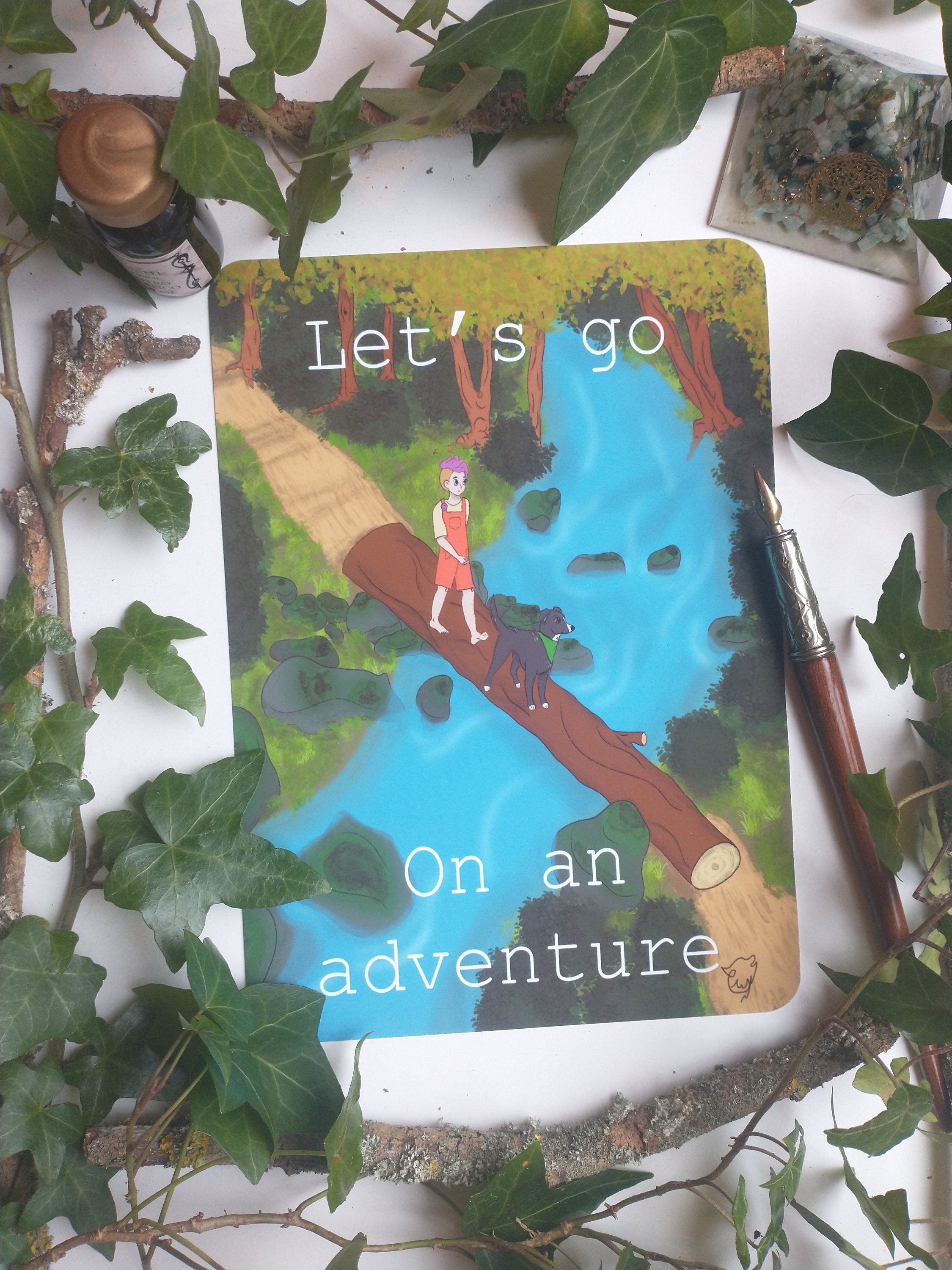 Art print let's go on an adventure