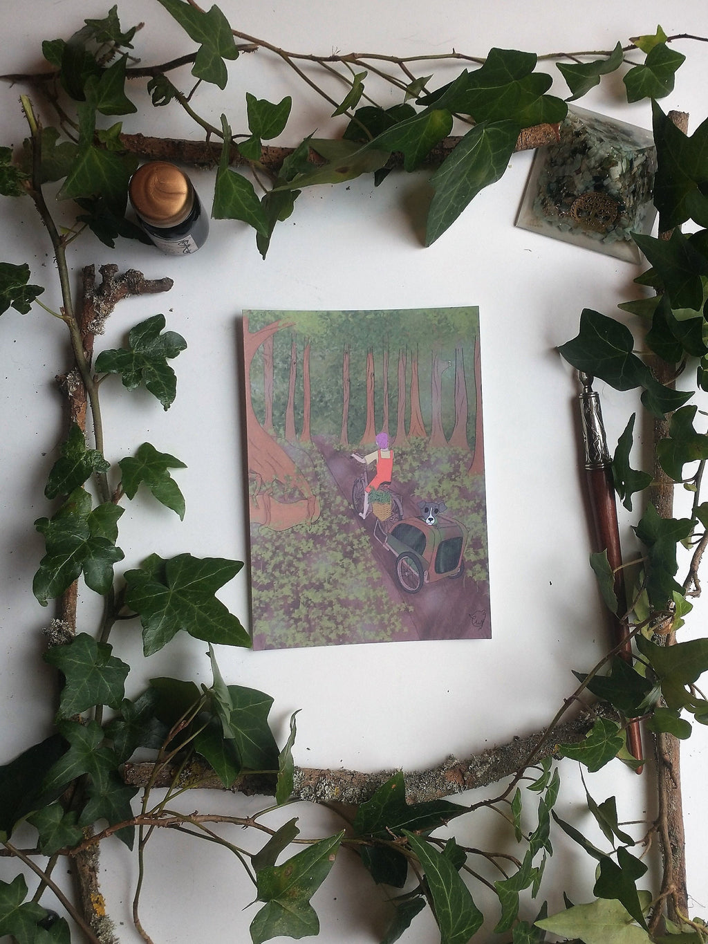 bundle of postcards