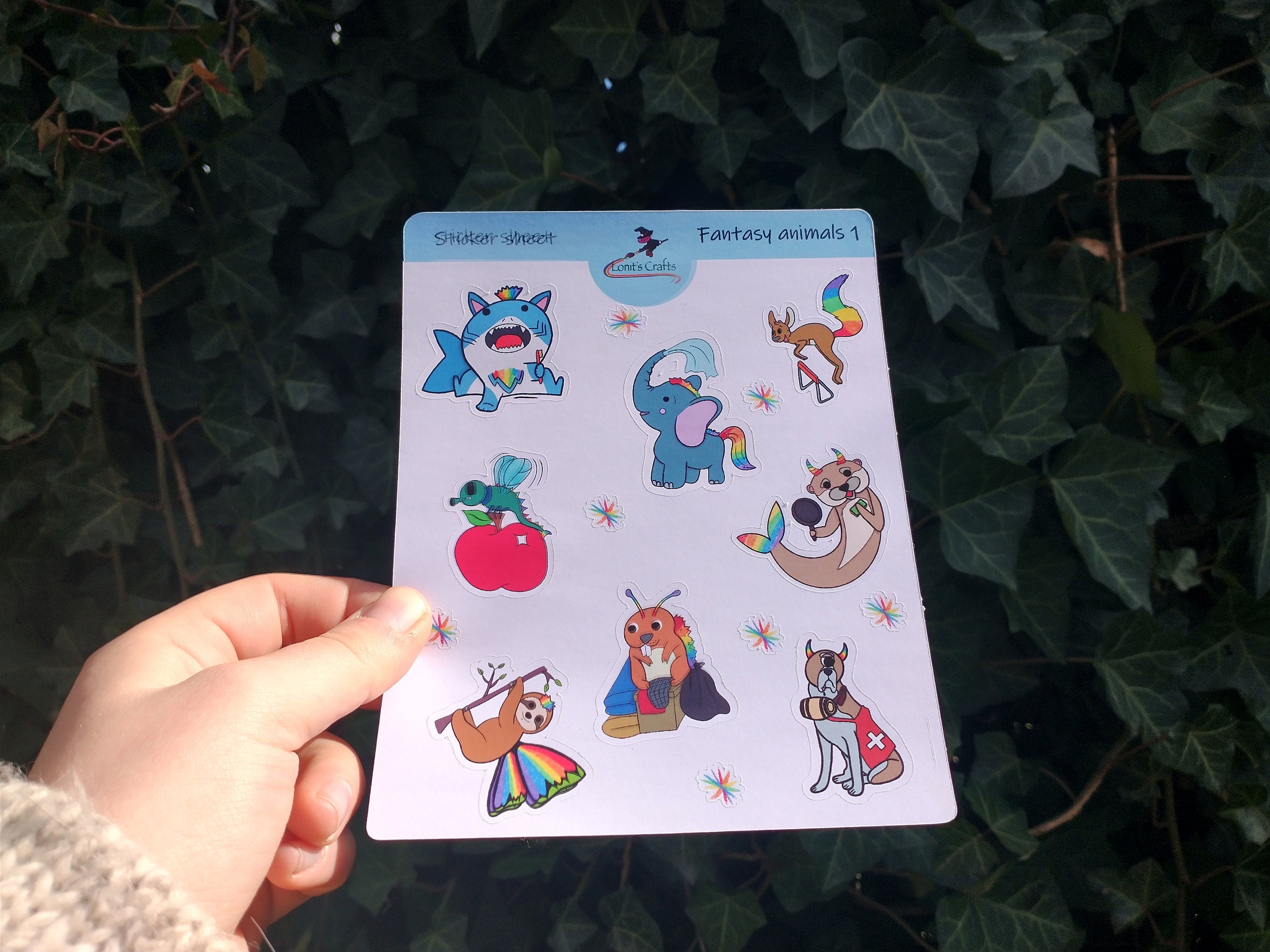 Stickersheet fantasy animals 1