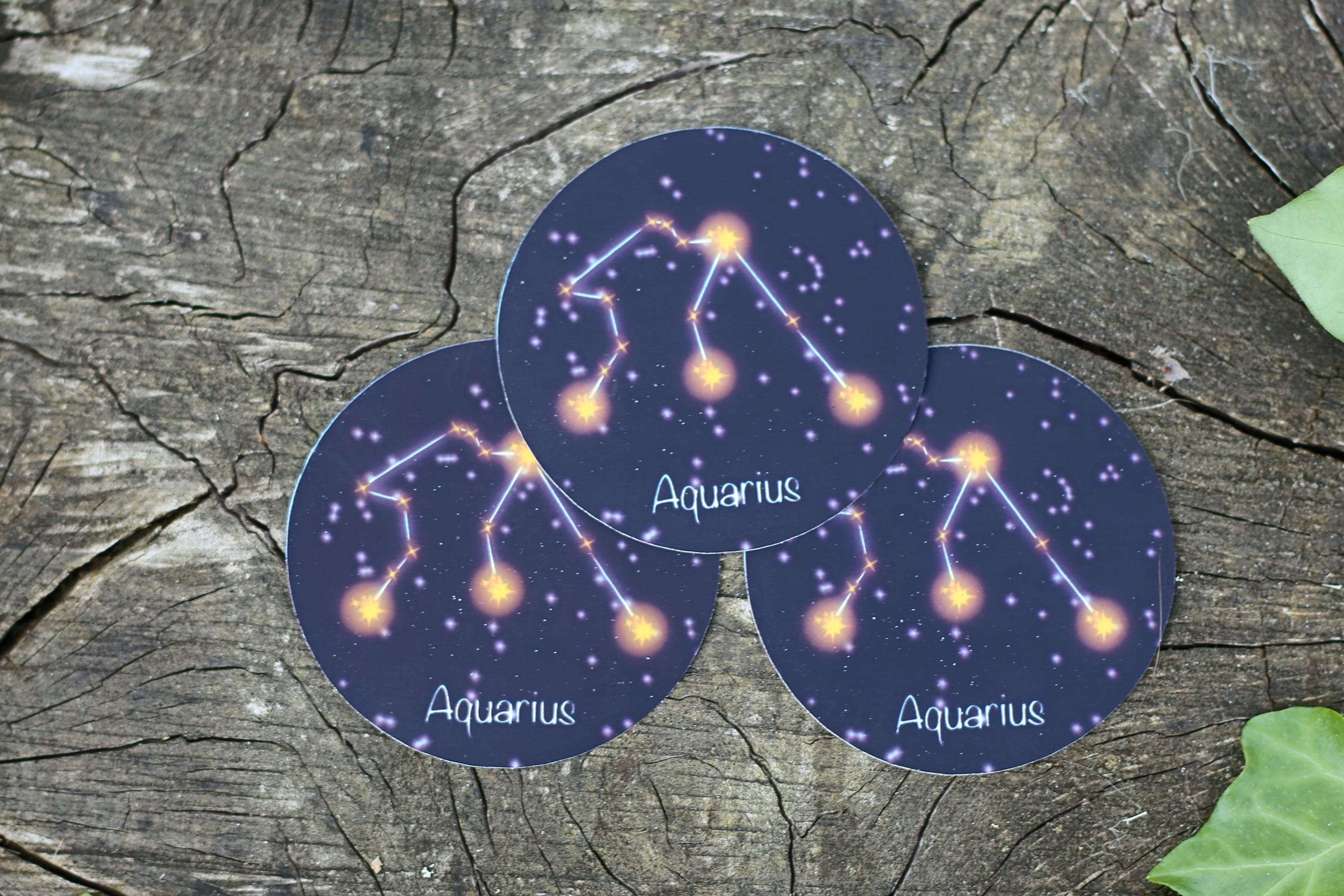 star sign constalation stickers aquarius
