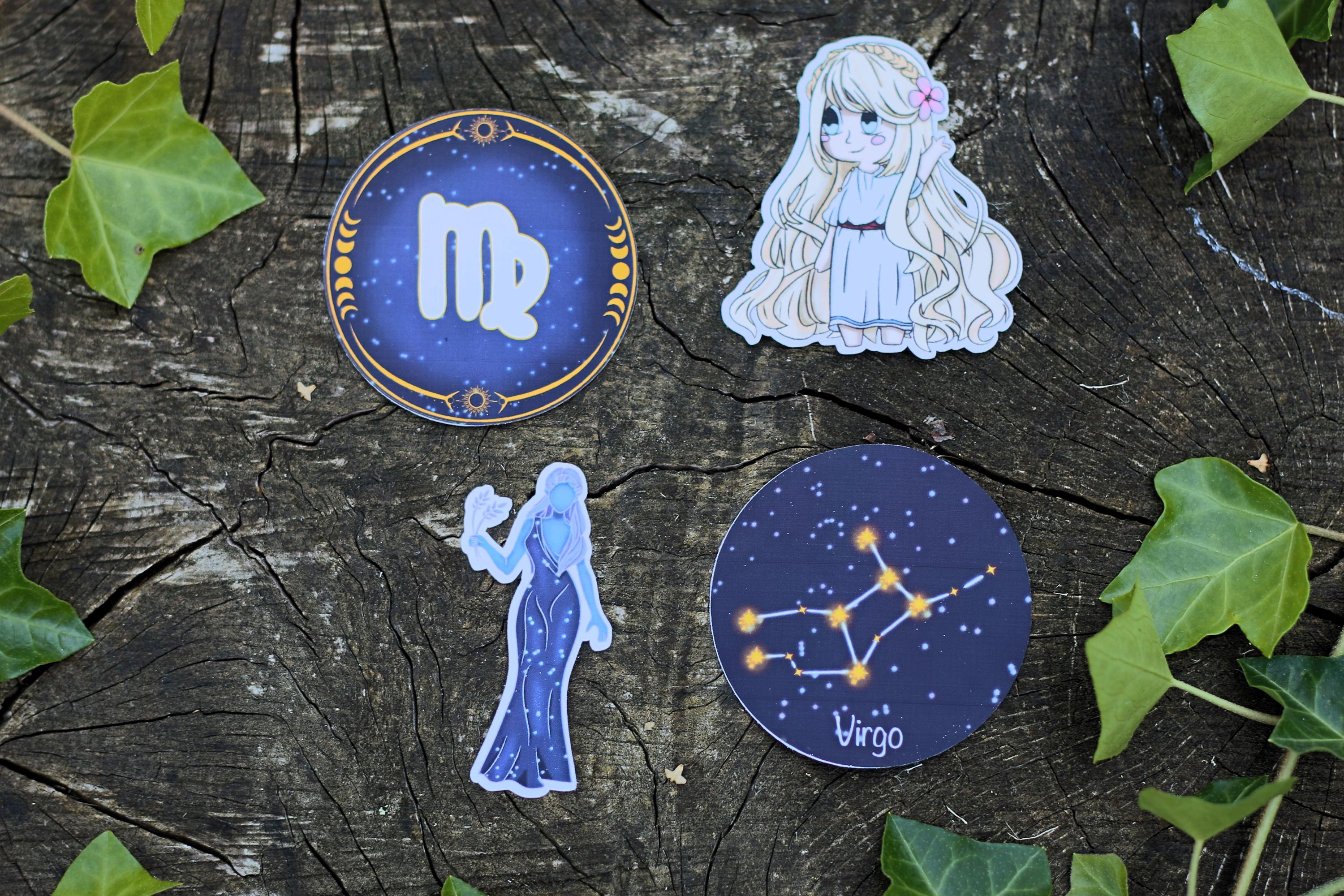 star sign constalation stickers virgo