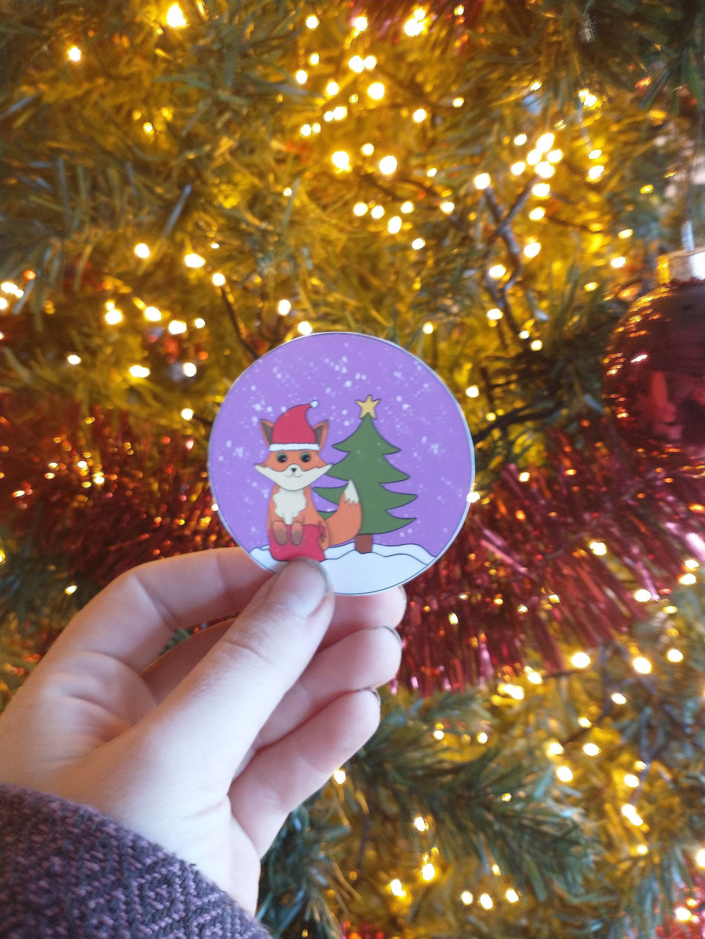 christmas animal stickers