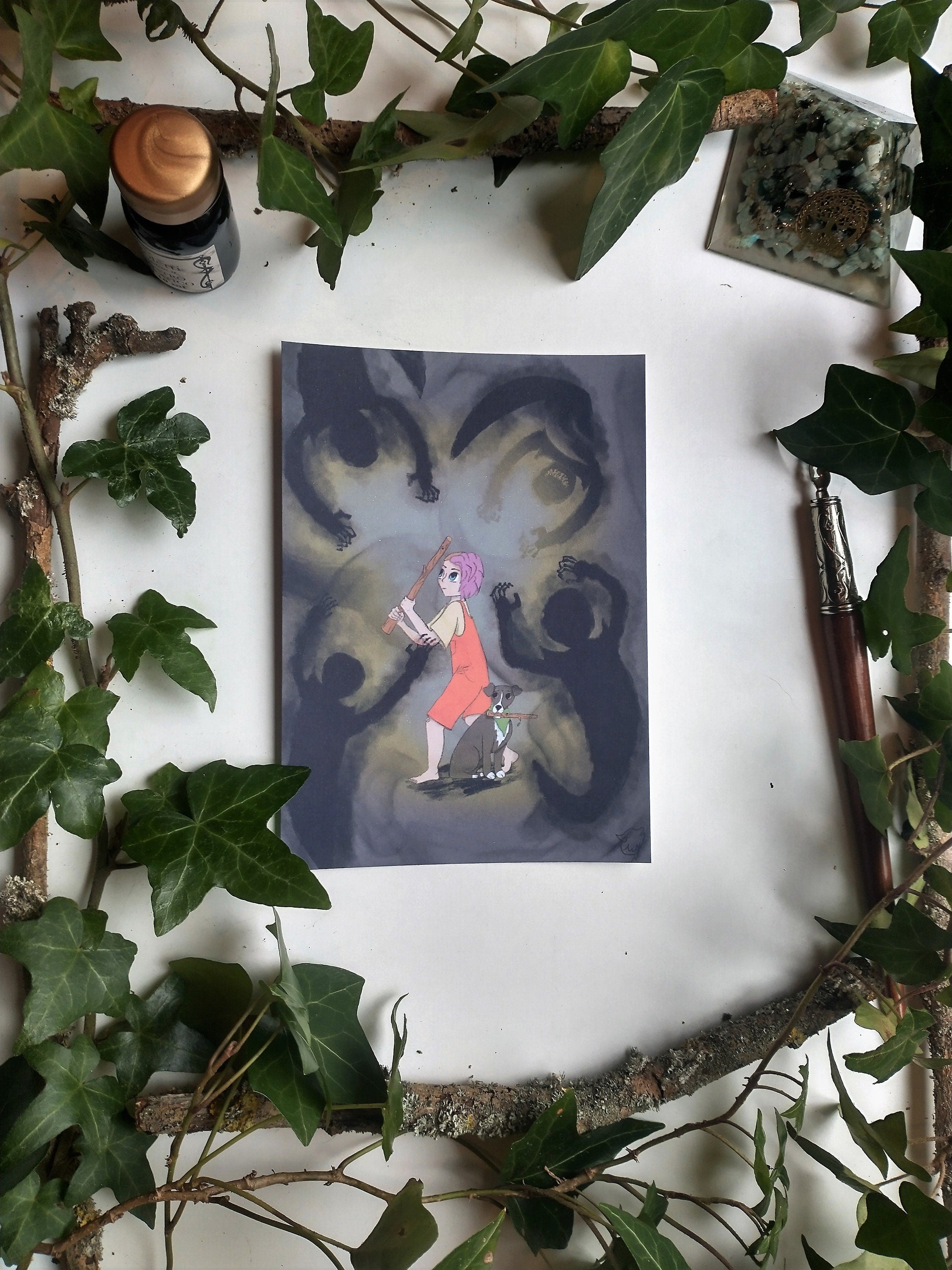 postcard fighting inner demons
