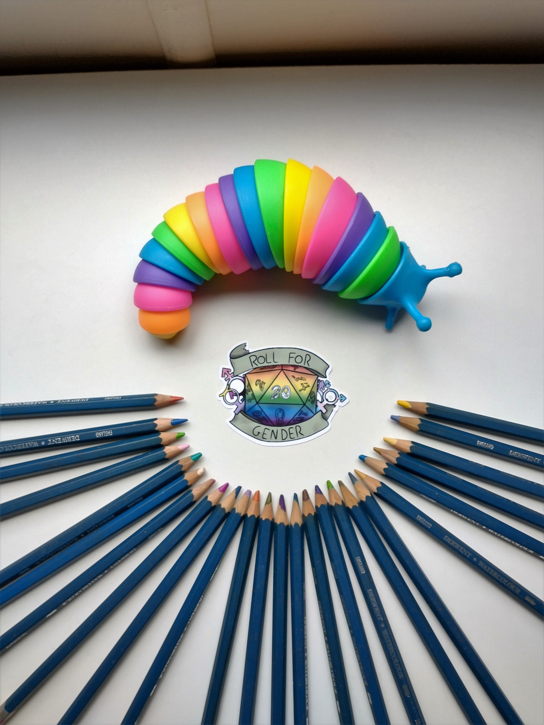 roll for gender vinyl sticker