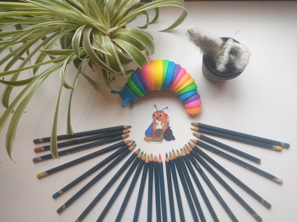Fantasy rainbow beaver, otter and shark