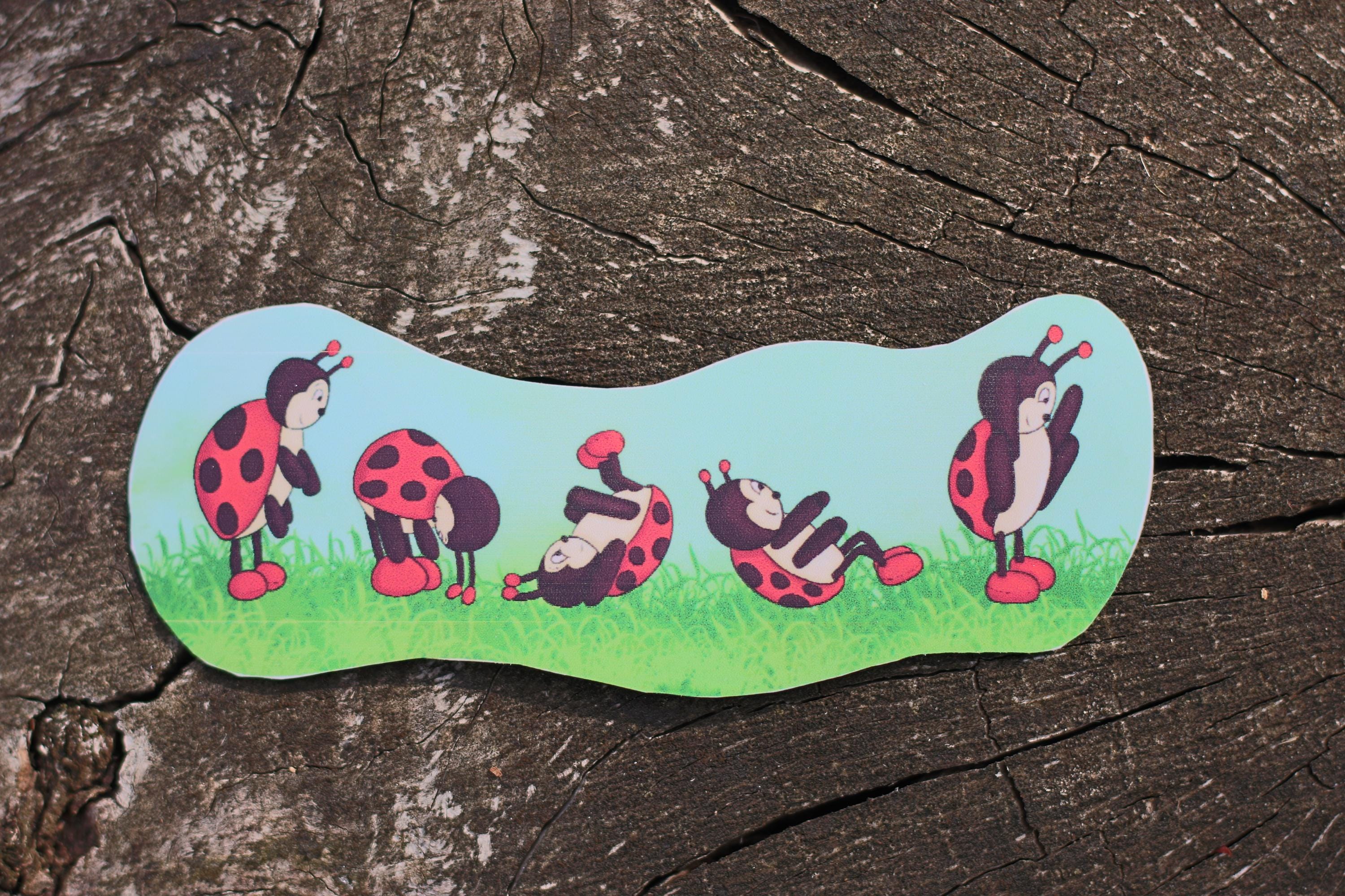 tumbling Ladybug vinyl sticker
