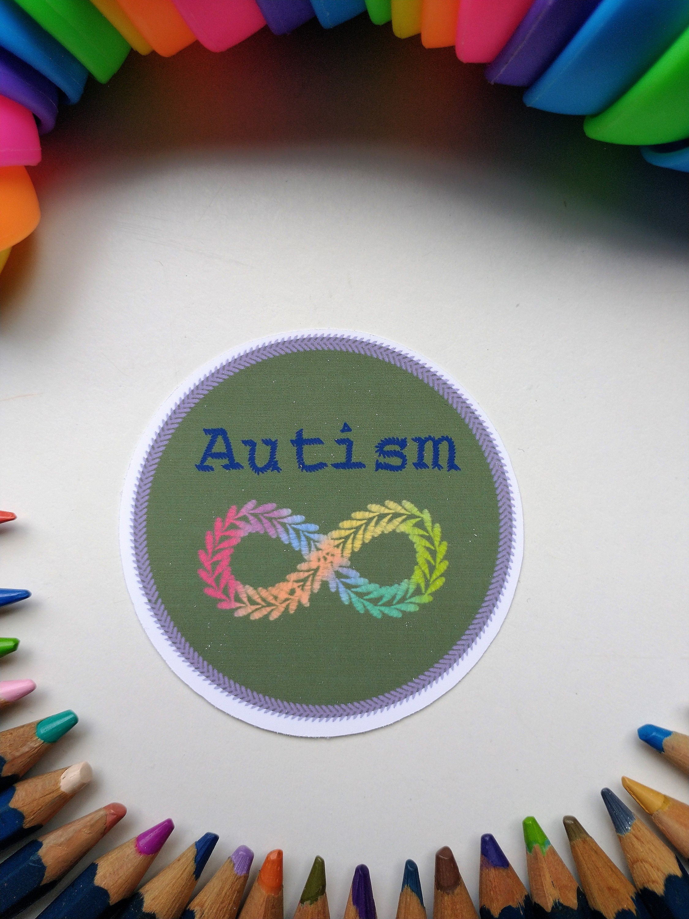 autism badge vinyl sticker