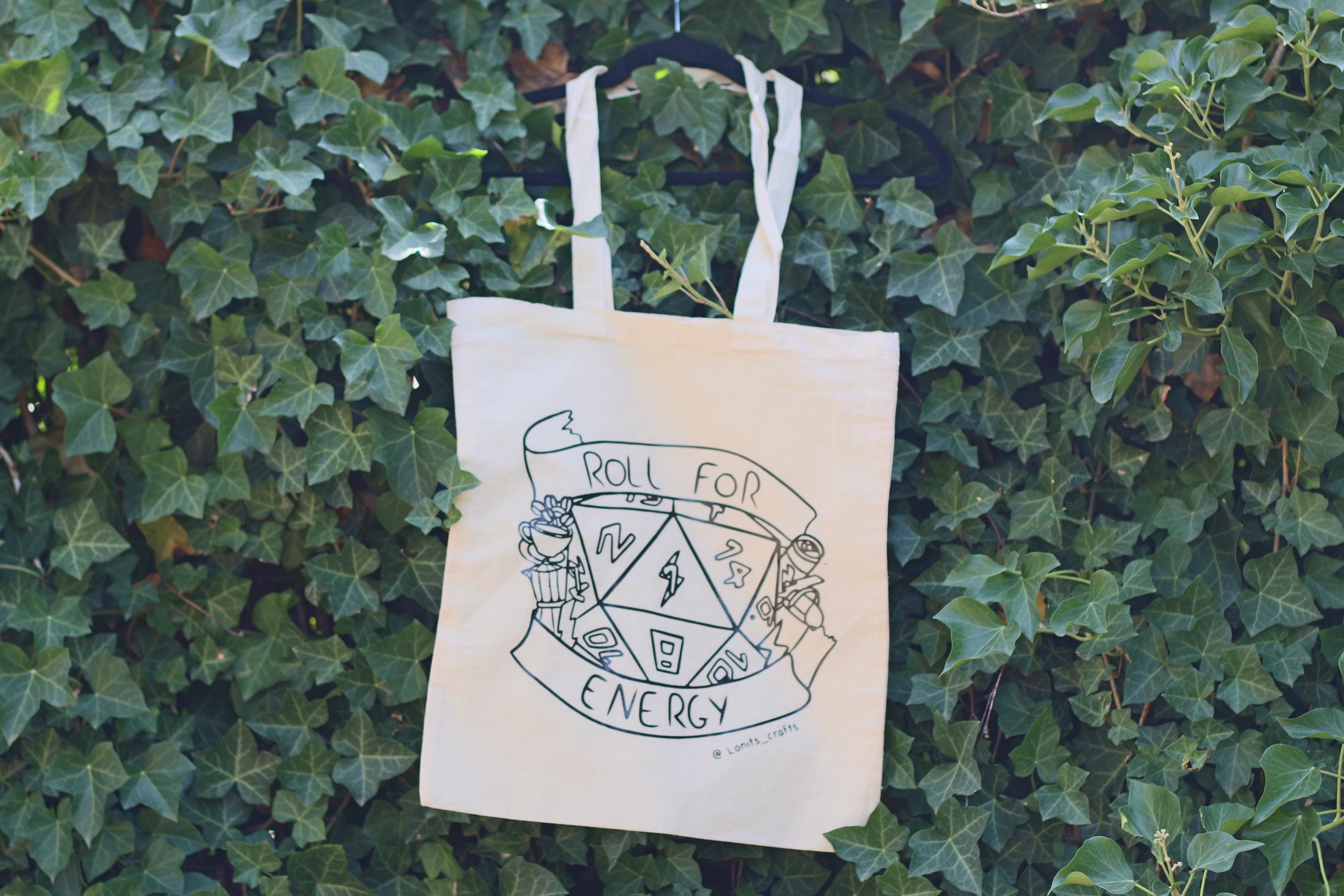 Tote bag energy dobbelstenen