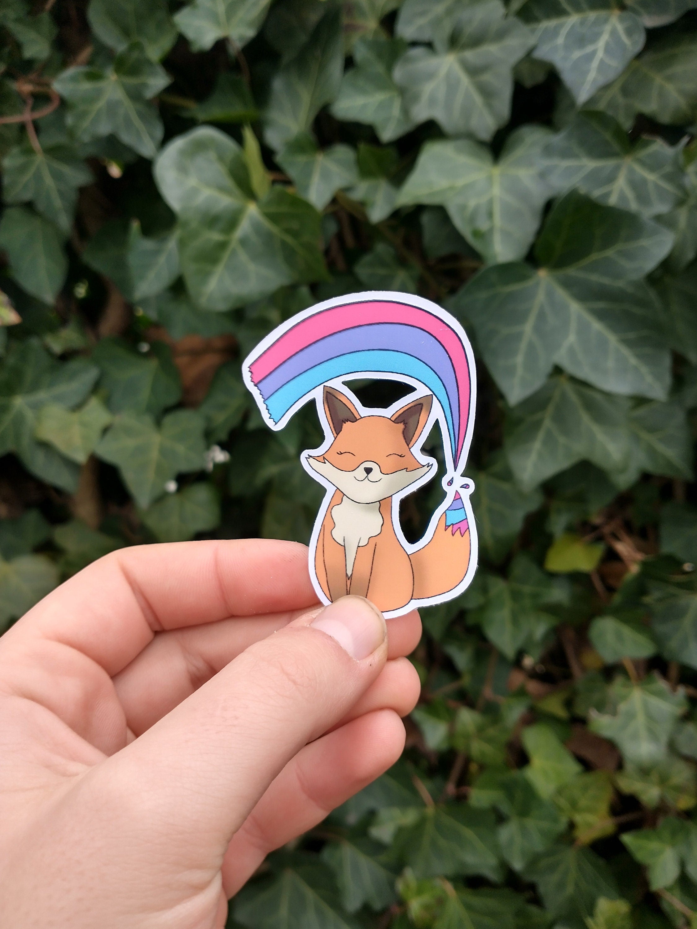 lgbtq+ pride fox-vinylsticker