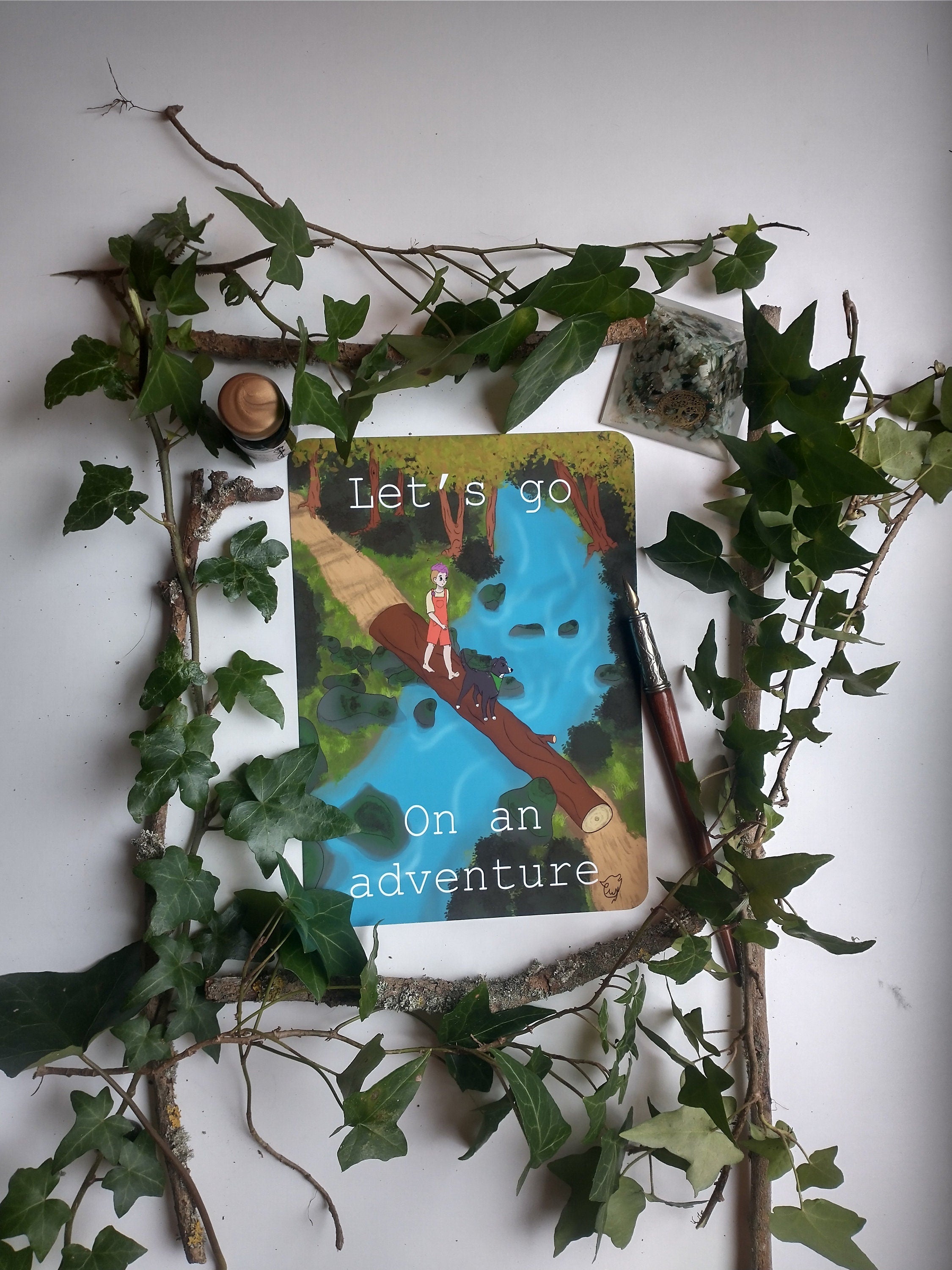 Art print let's go on an adventure