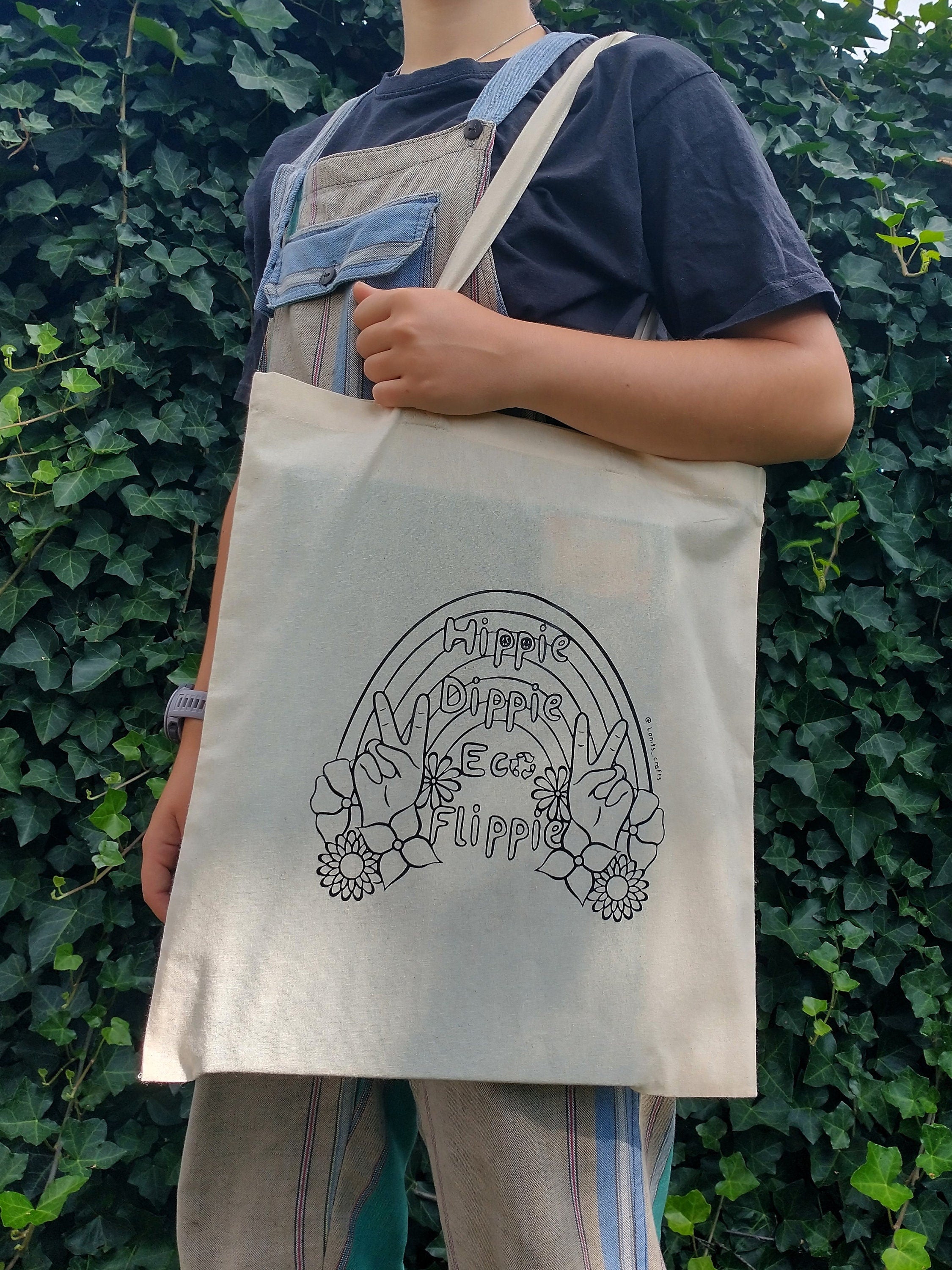 Tote tas hippie dippie eco flippie