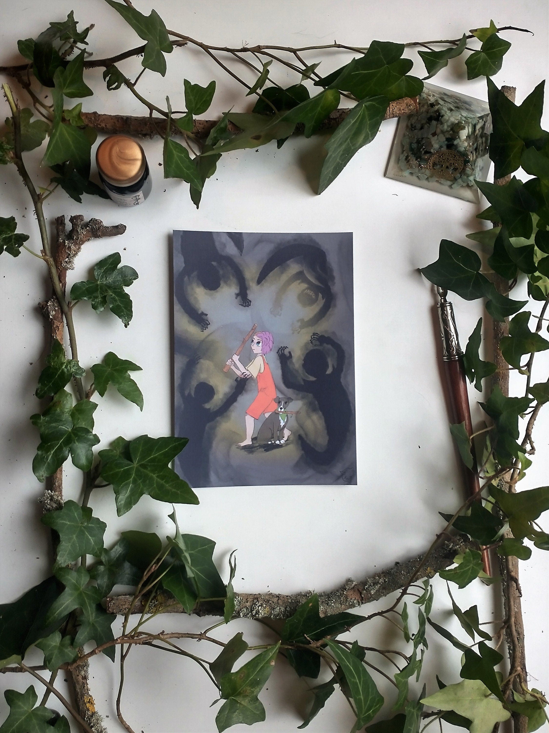 postcard fighting inner demons
