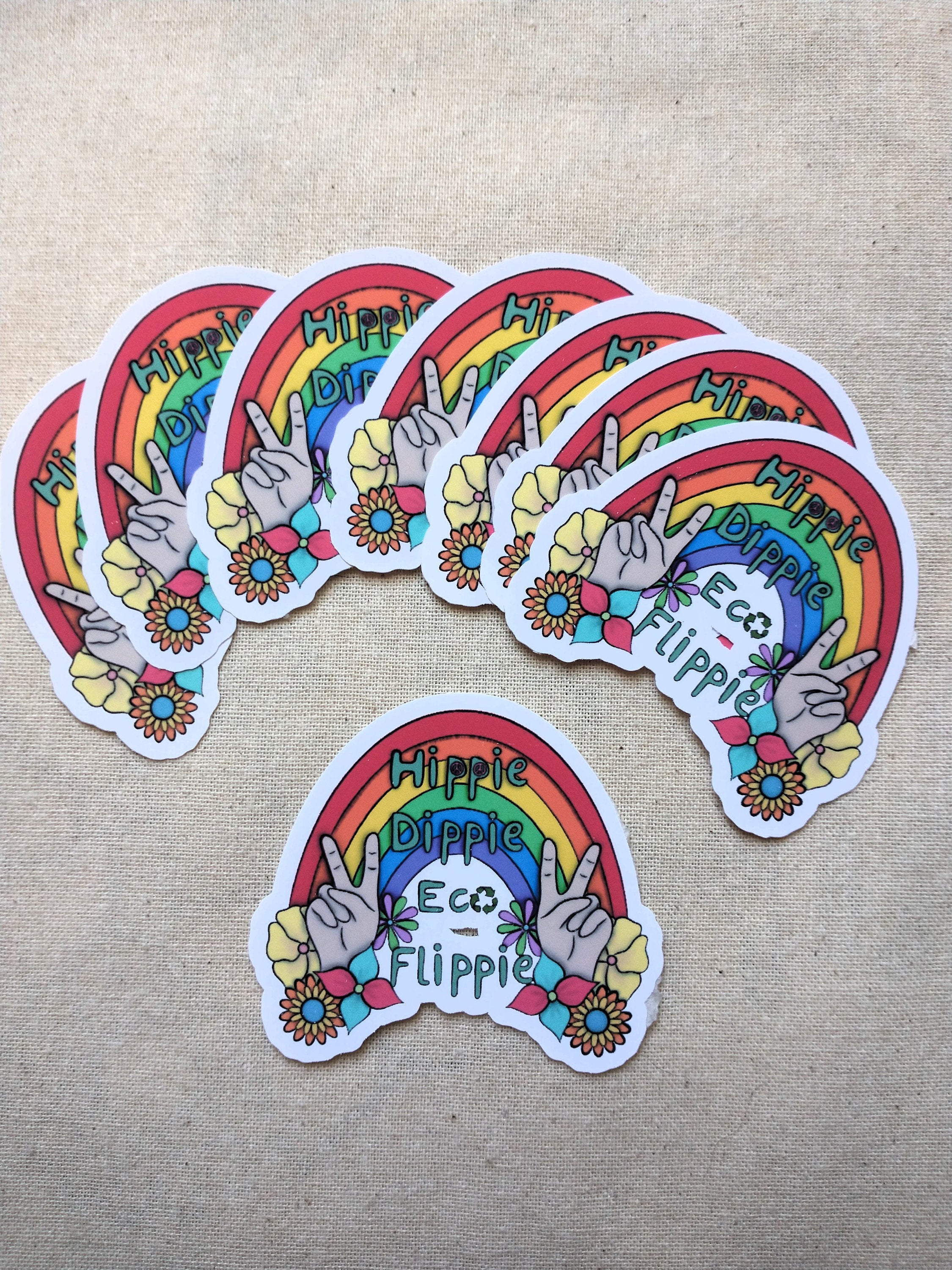 Sticker hippie dippie eco flippie