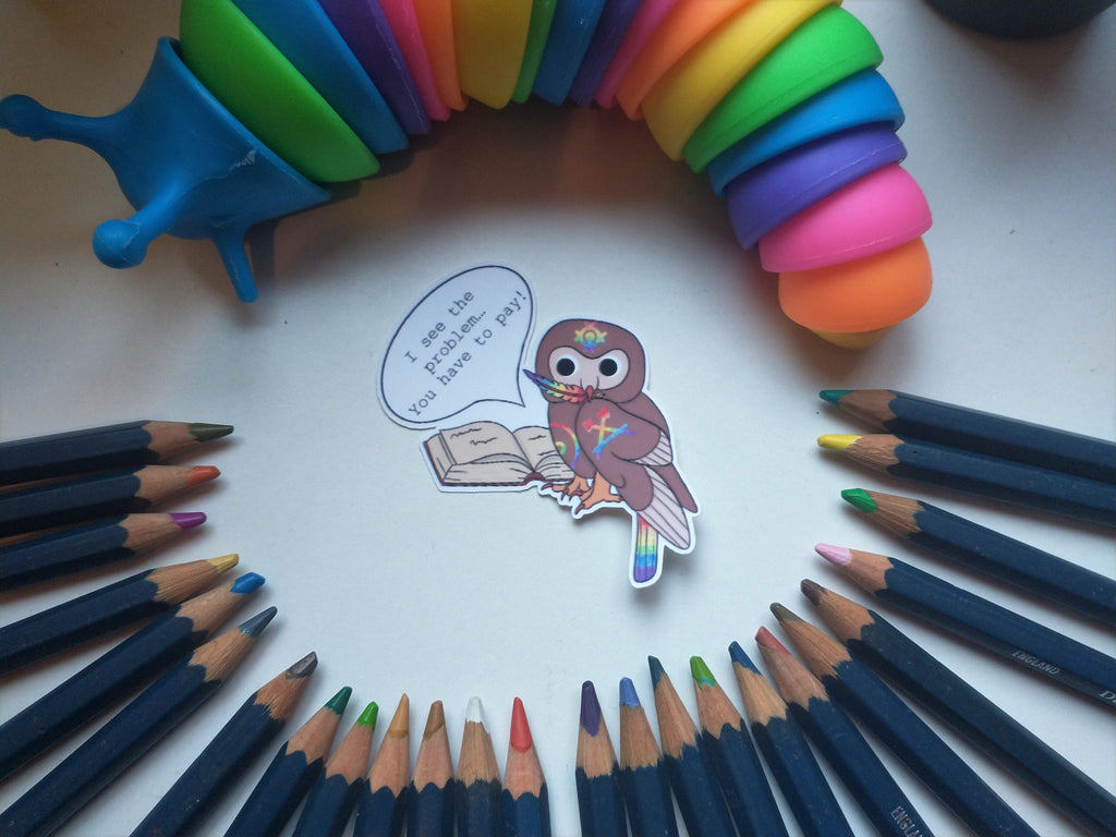 Selfcare magnet vacuum ant eater, store bear and bills owl