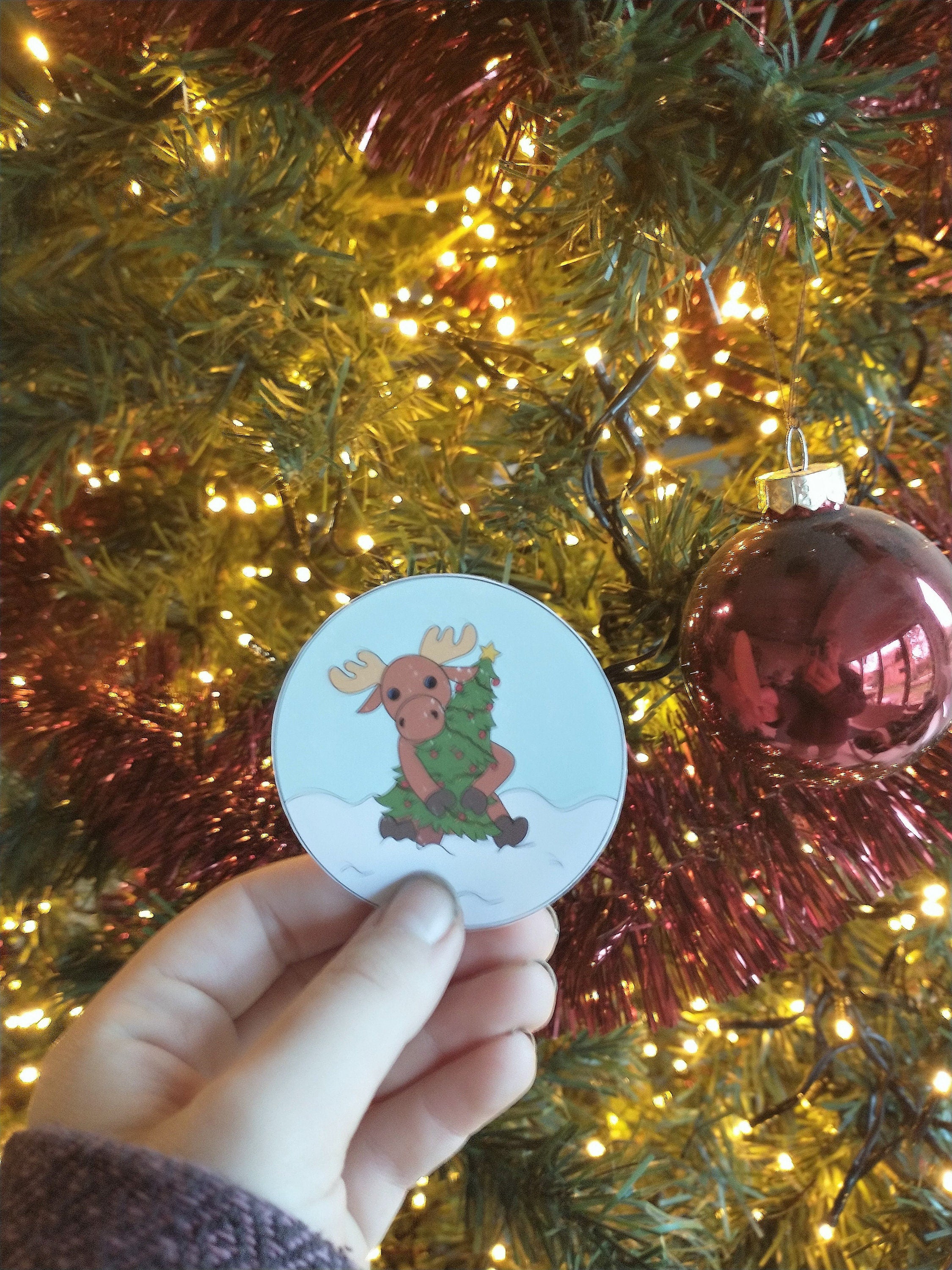 christmas animal stickers