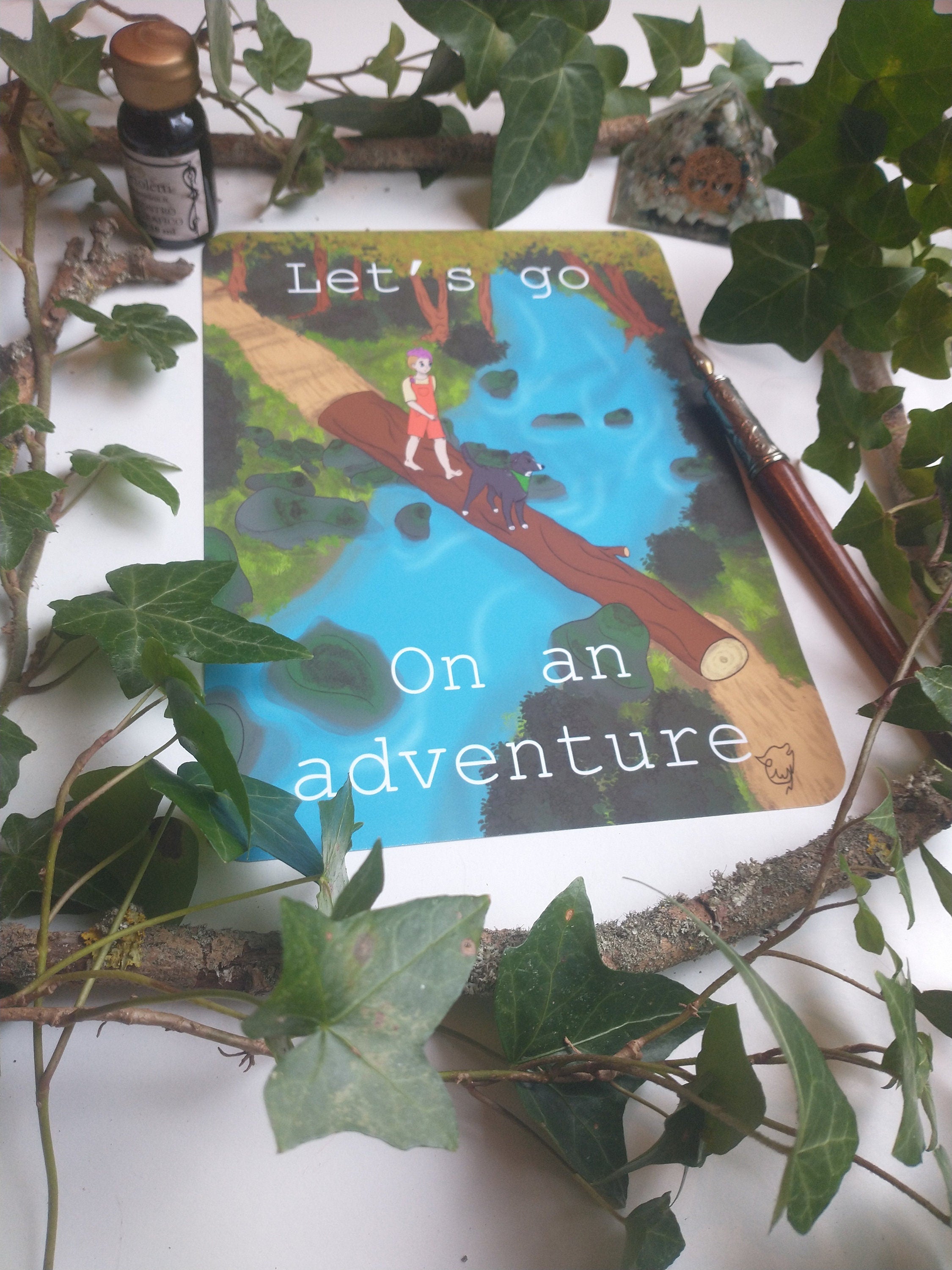 Art print let's go on an adventure