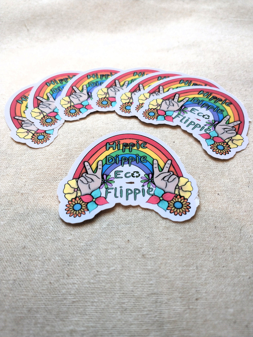 Sticker hippie dippie eco flippie