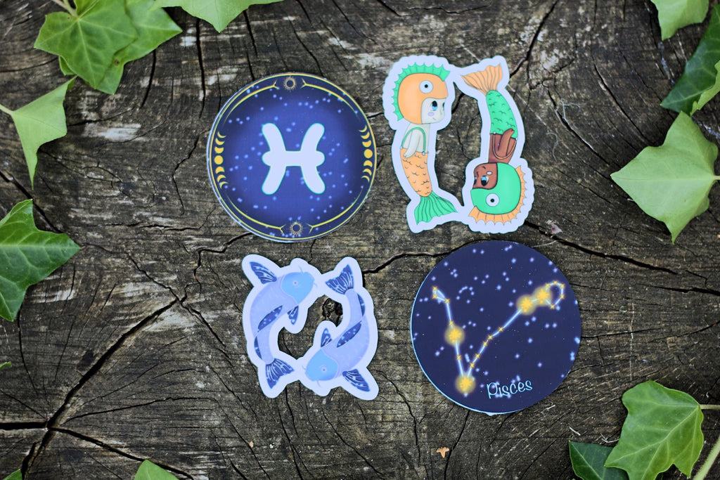star sign constalation stickers pisces