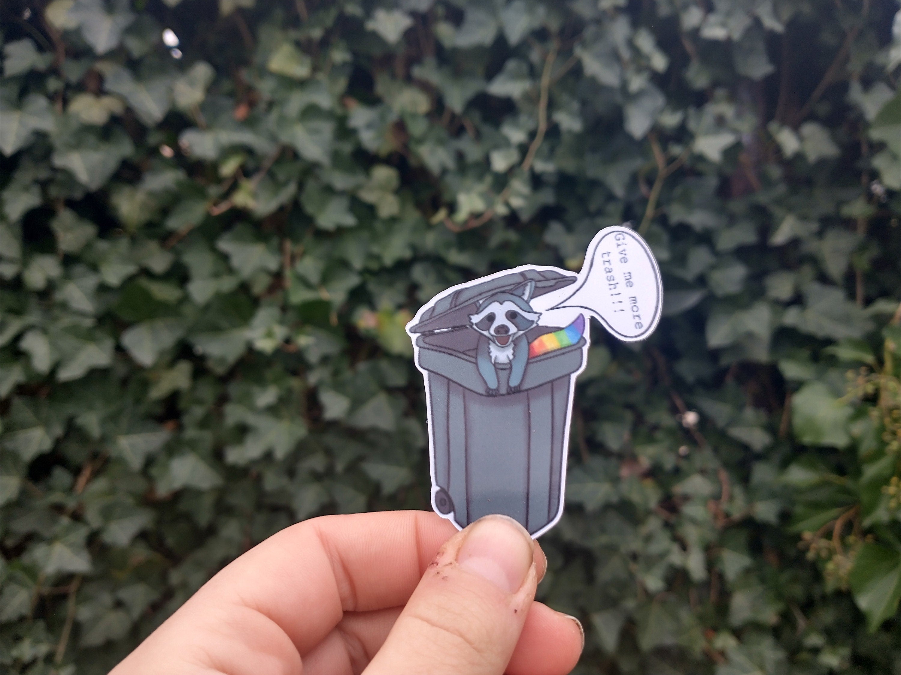 Selfcare magnet go outside dog, trash raccoon and dust squirrel