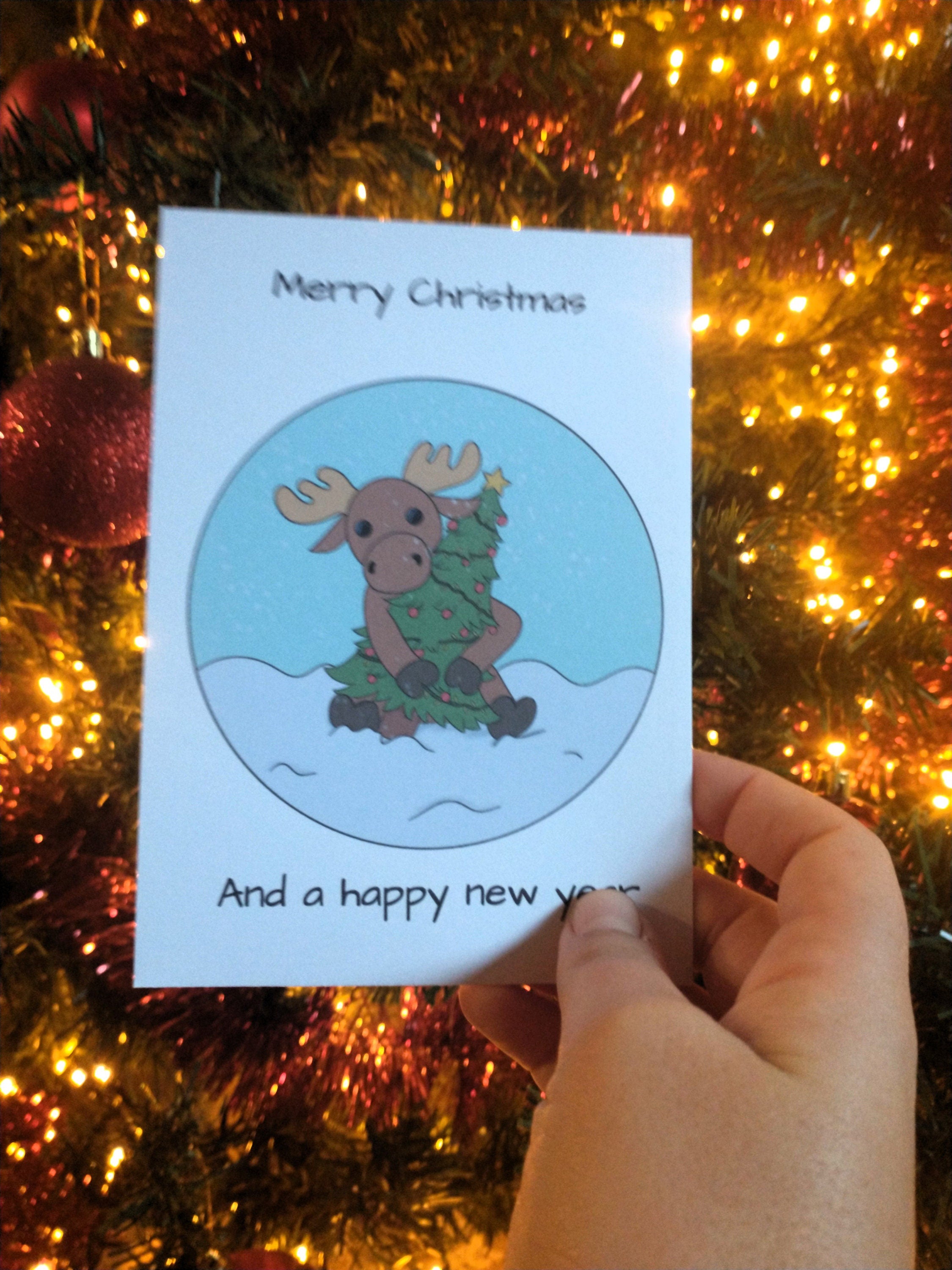Christmas / new year postcads animals